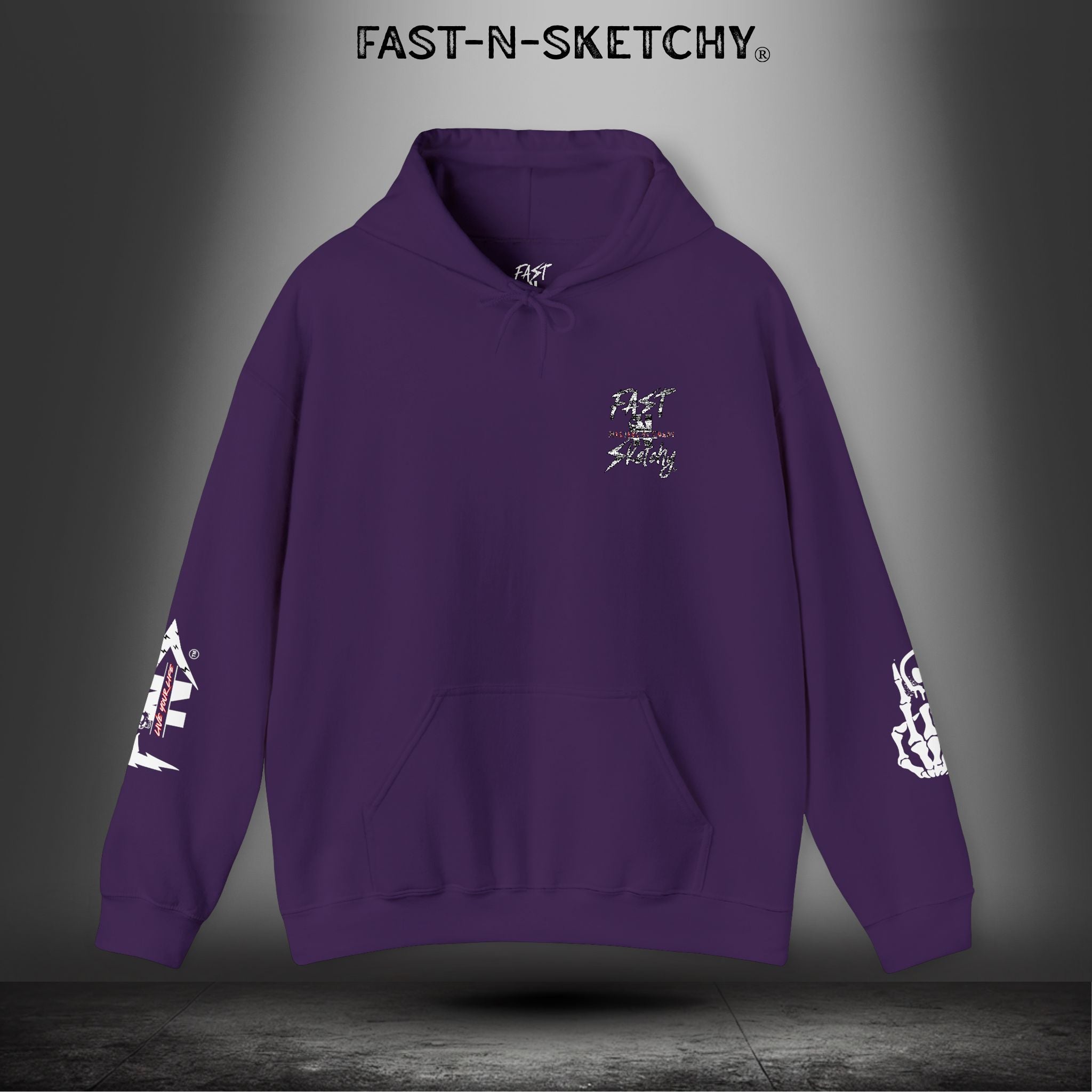 MOST HUMANS ARE ALIVE BUT NEVER LIVE - Heavy Blend Hoodie FAST-N-SKETCHY®