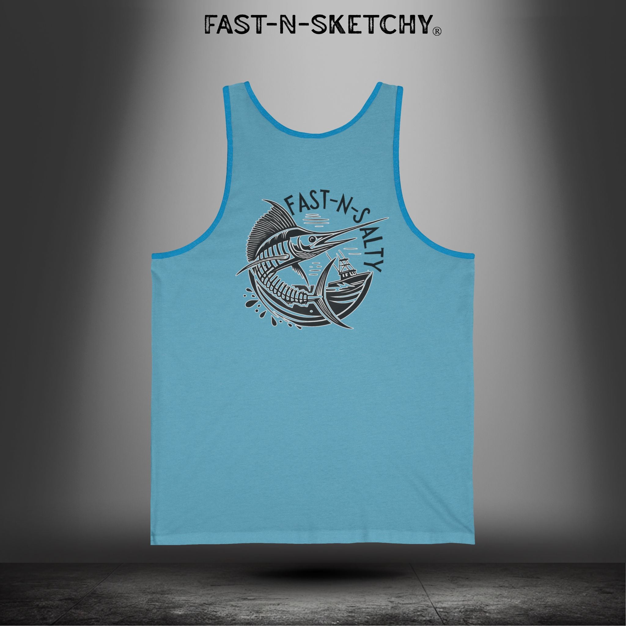Fast-n-Salty Circle Logo (Black) - Tank Top