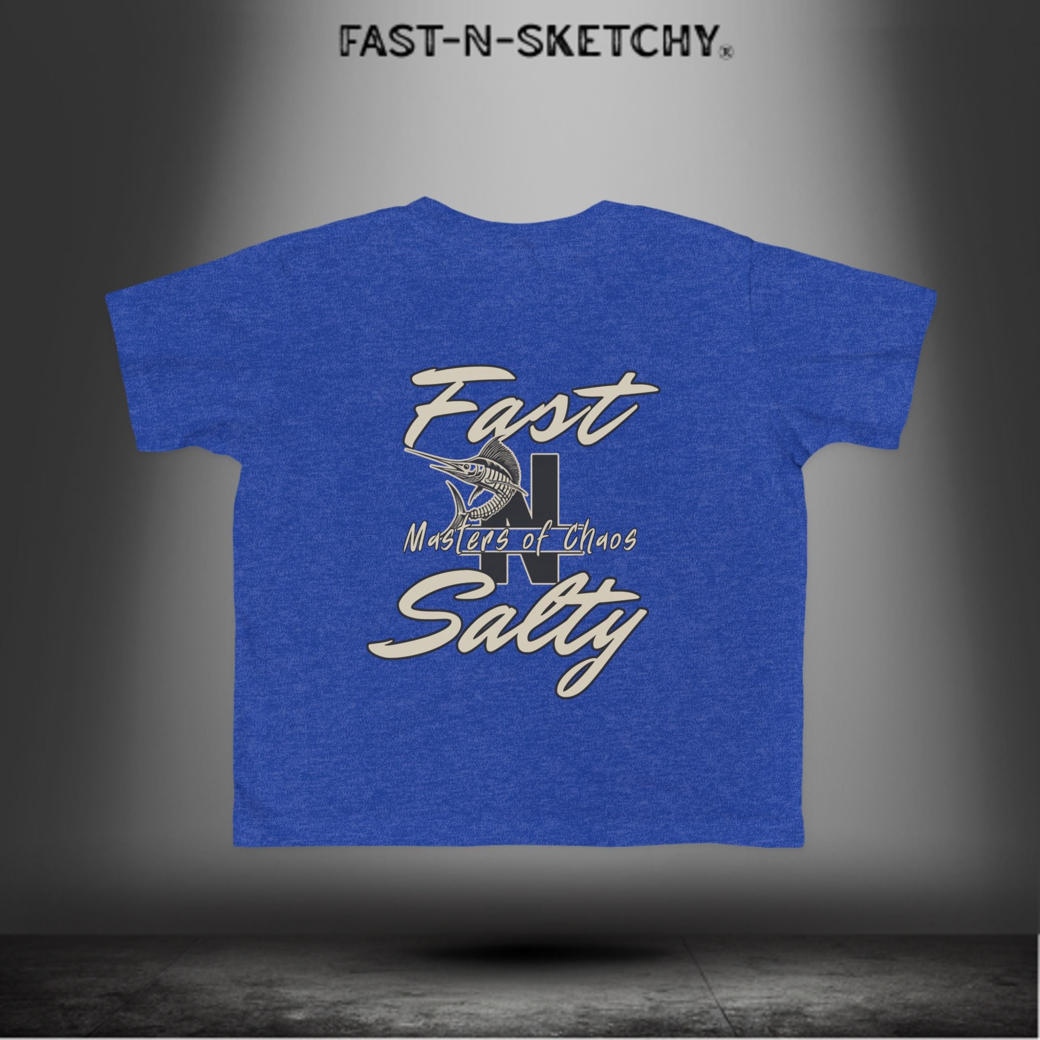 FAST-N-SALTY™ Catch Me If You Can – Marlin Toddler Tee | Fast Fins and Faster Feet.