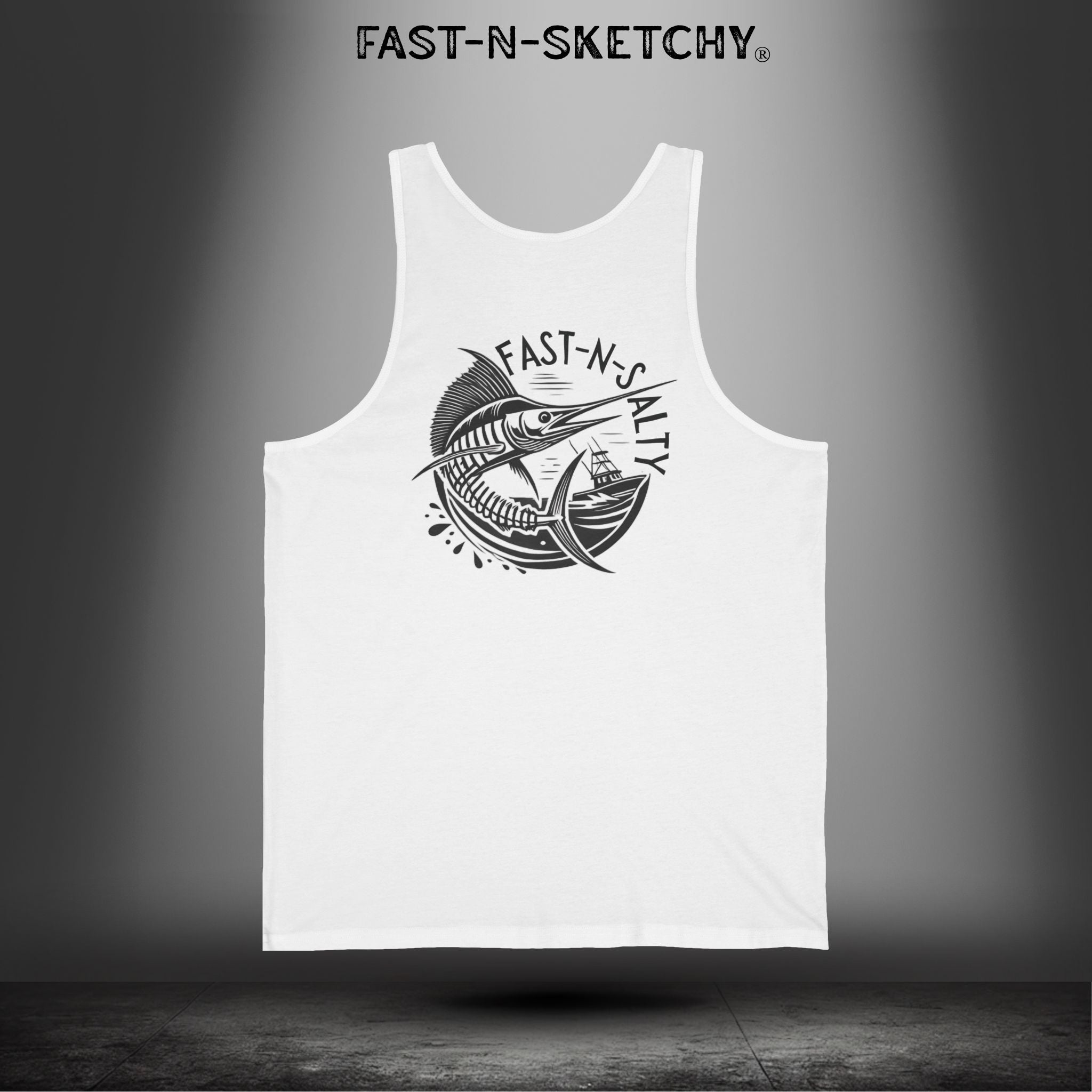 Fast-n-Salty Circle Logo (Black) - Tank Top