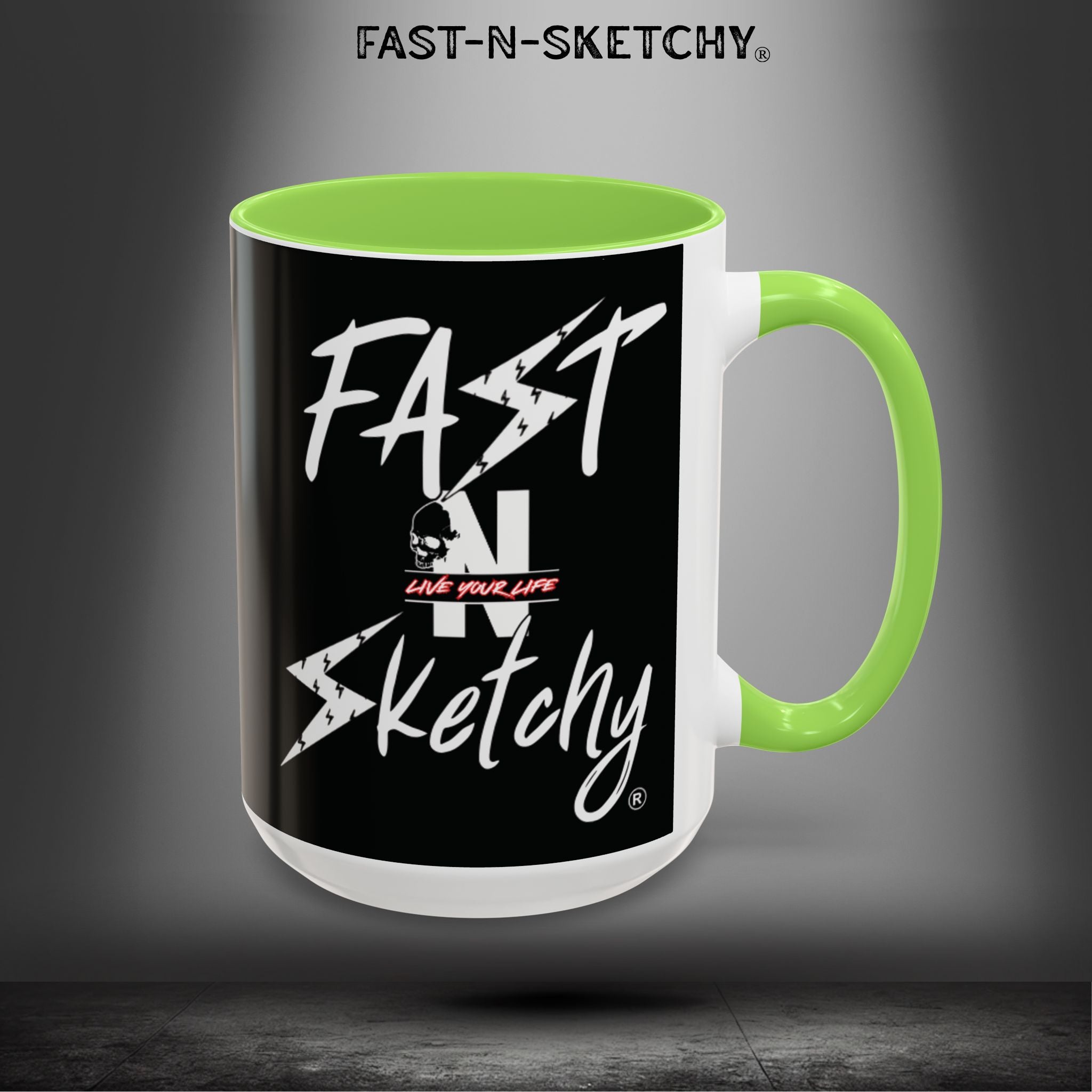 Mugs - MOST HUMANS ARE ALIVE BUT NEVER LIVE - FAST-N-SKETCHY®