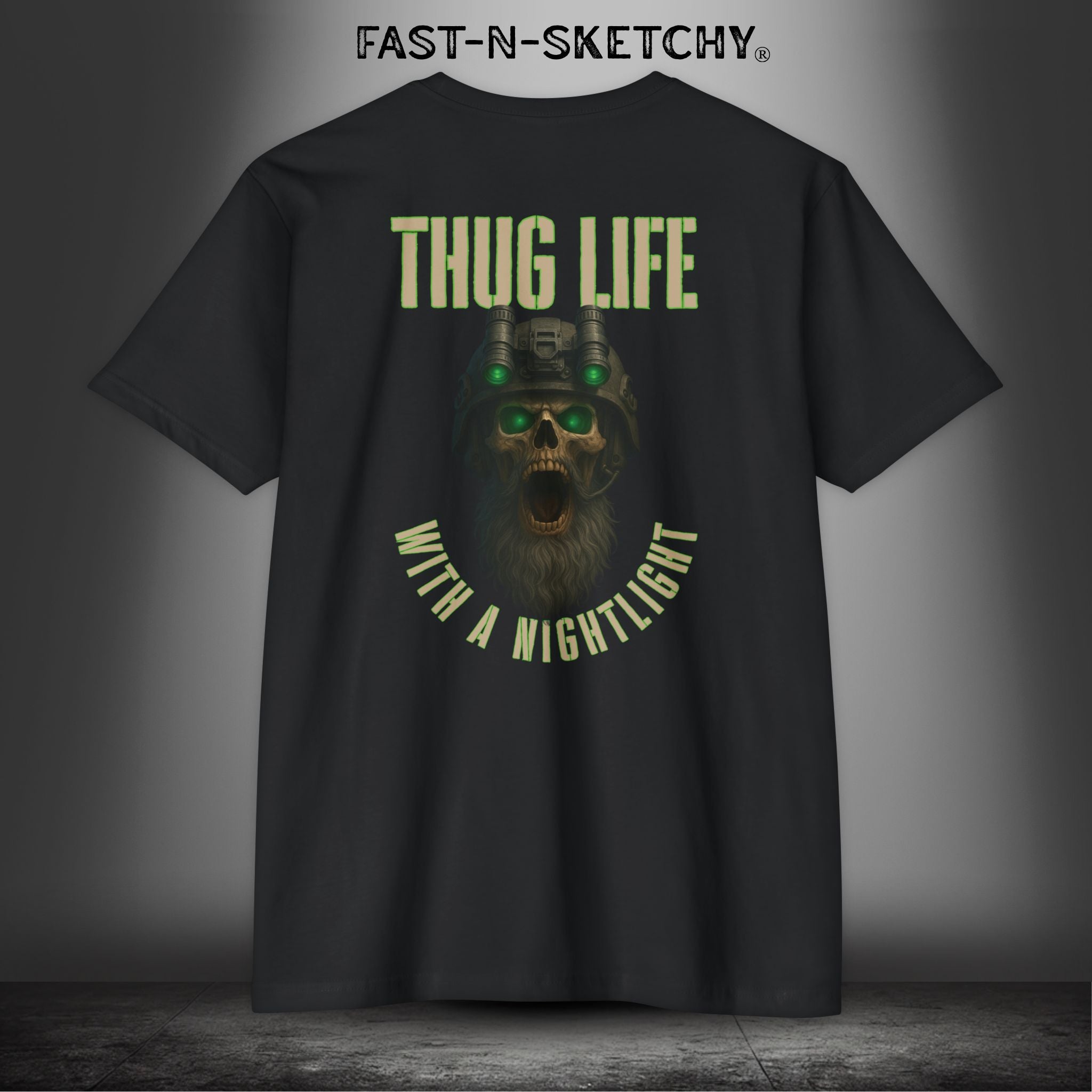 Thug Life with a Nightlight: Military Edition - Next Level 6210 T-Shirt