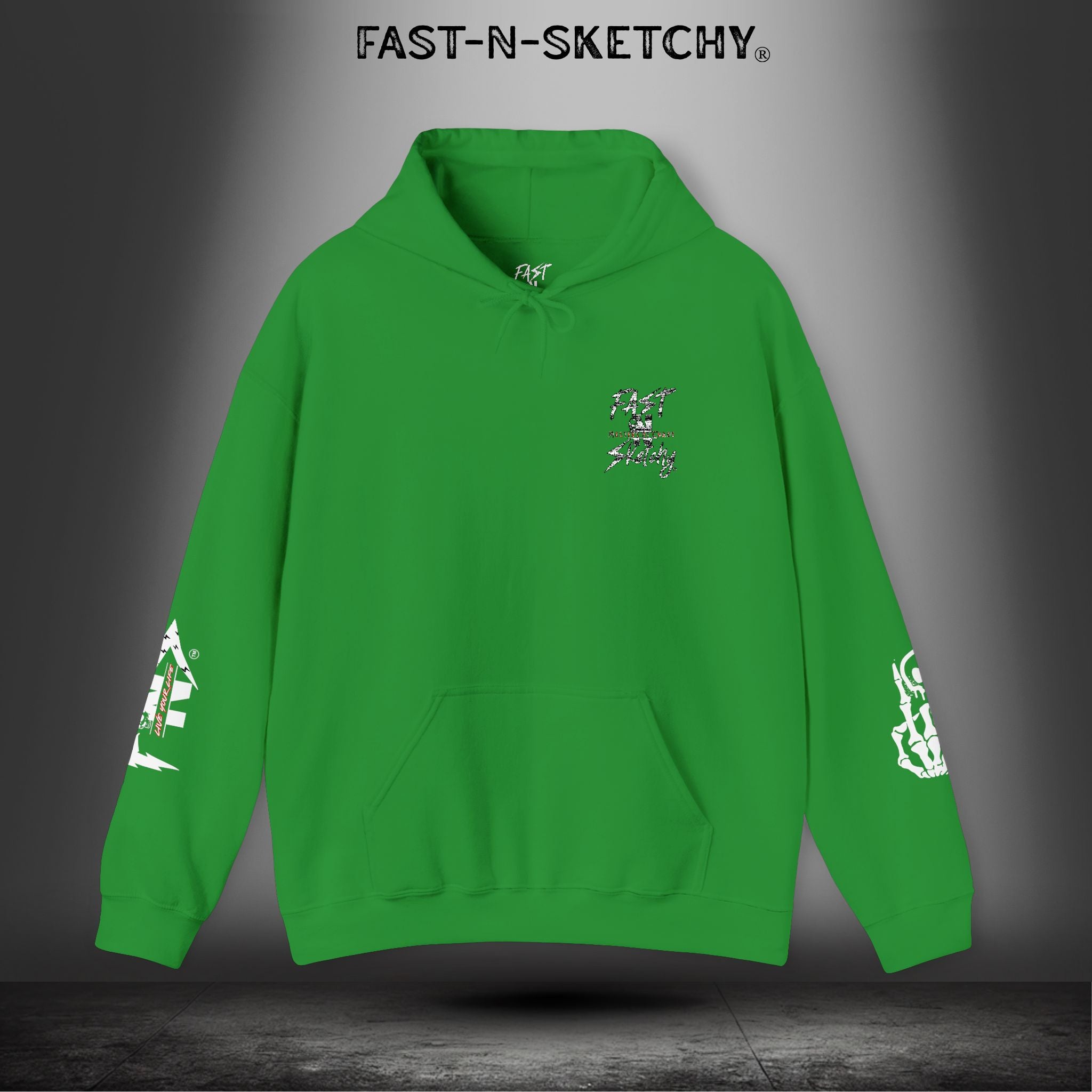 MOST HUMANS ARE ALIVE BUT NEVER LIVE - Heavy Blend Hoodie FAST-N-SKETCHY®