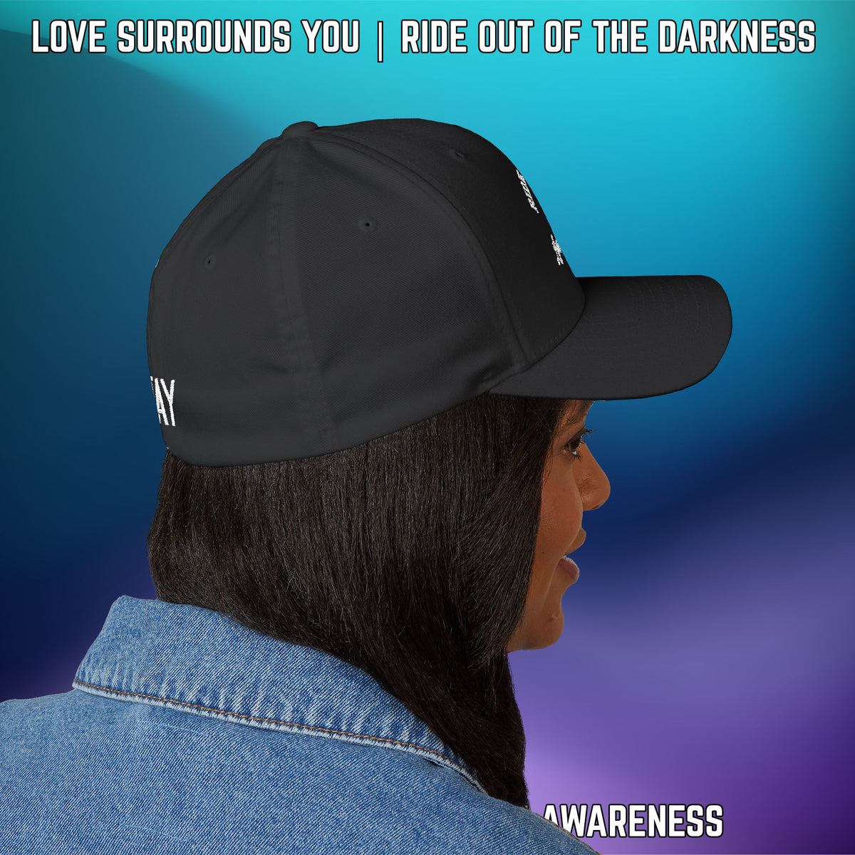 Suicide Awareness Ride Out of the Darkness Flexfit Hat - LSY
