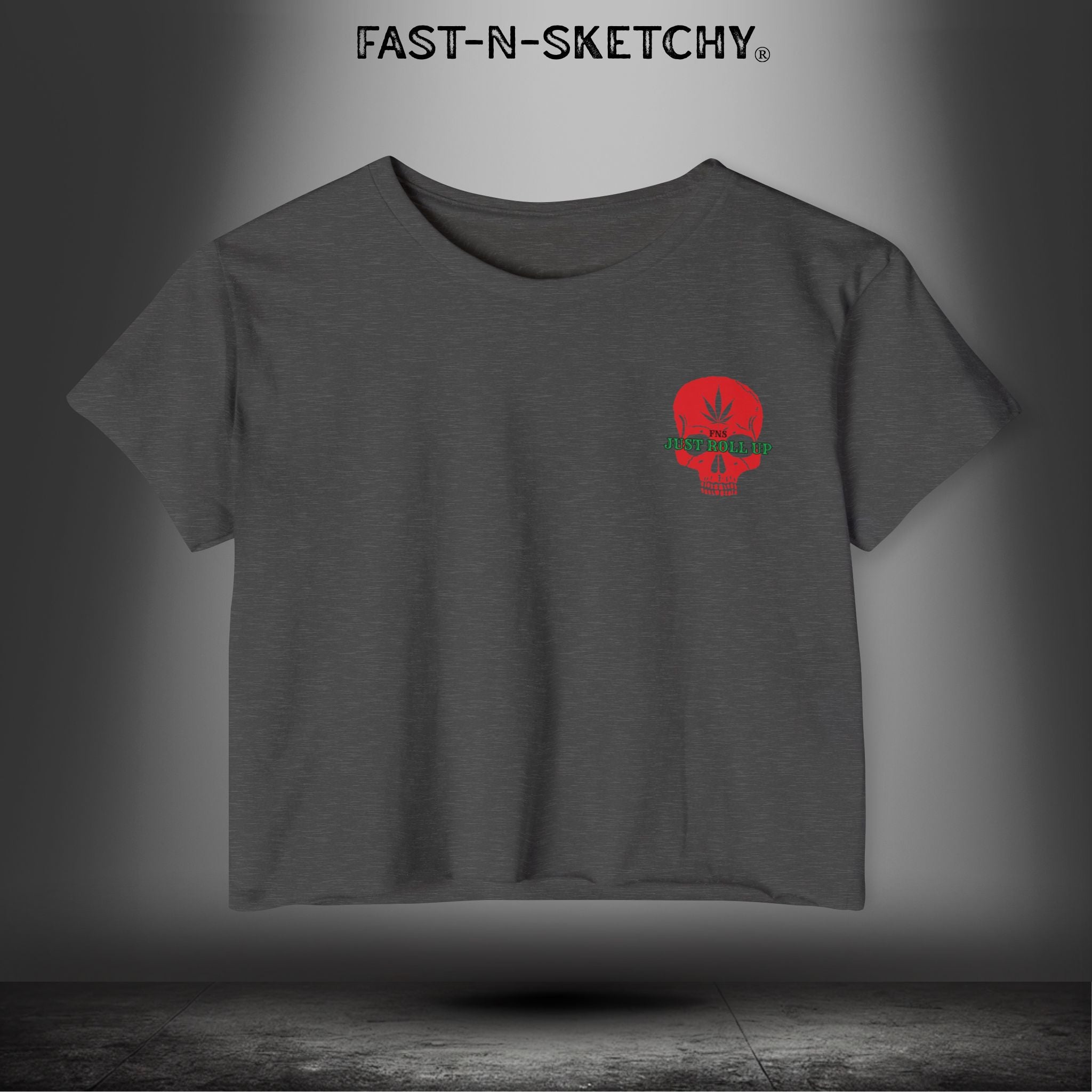 FREE MIND, FREE SOUL, JUST ROLL UP BY STONEY: Crop T-shirt