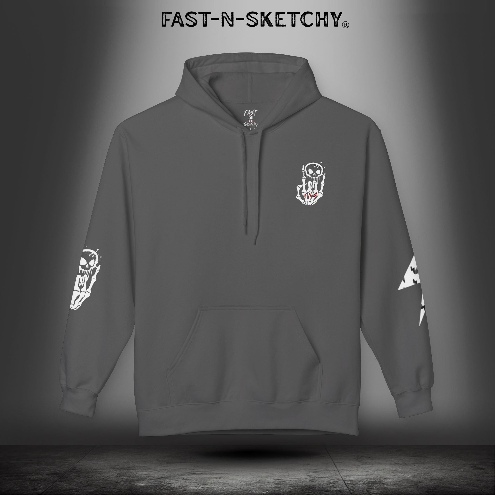 FAST-N-SKETCHY®: Fleece Hoodie 80/20 Blend (Dark Colors)