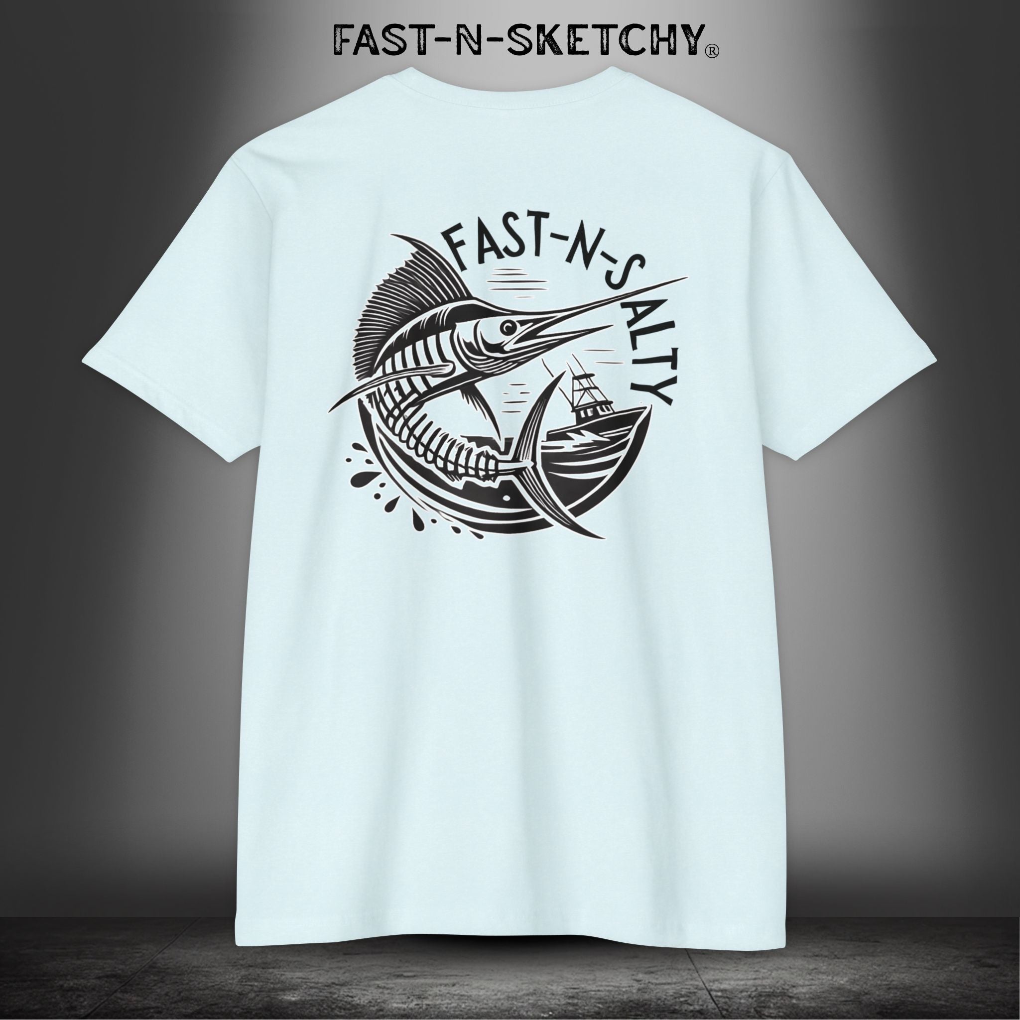 Fast-n-Salty Circle Logo (Black Logo) - T-Shirt Next Level 6210