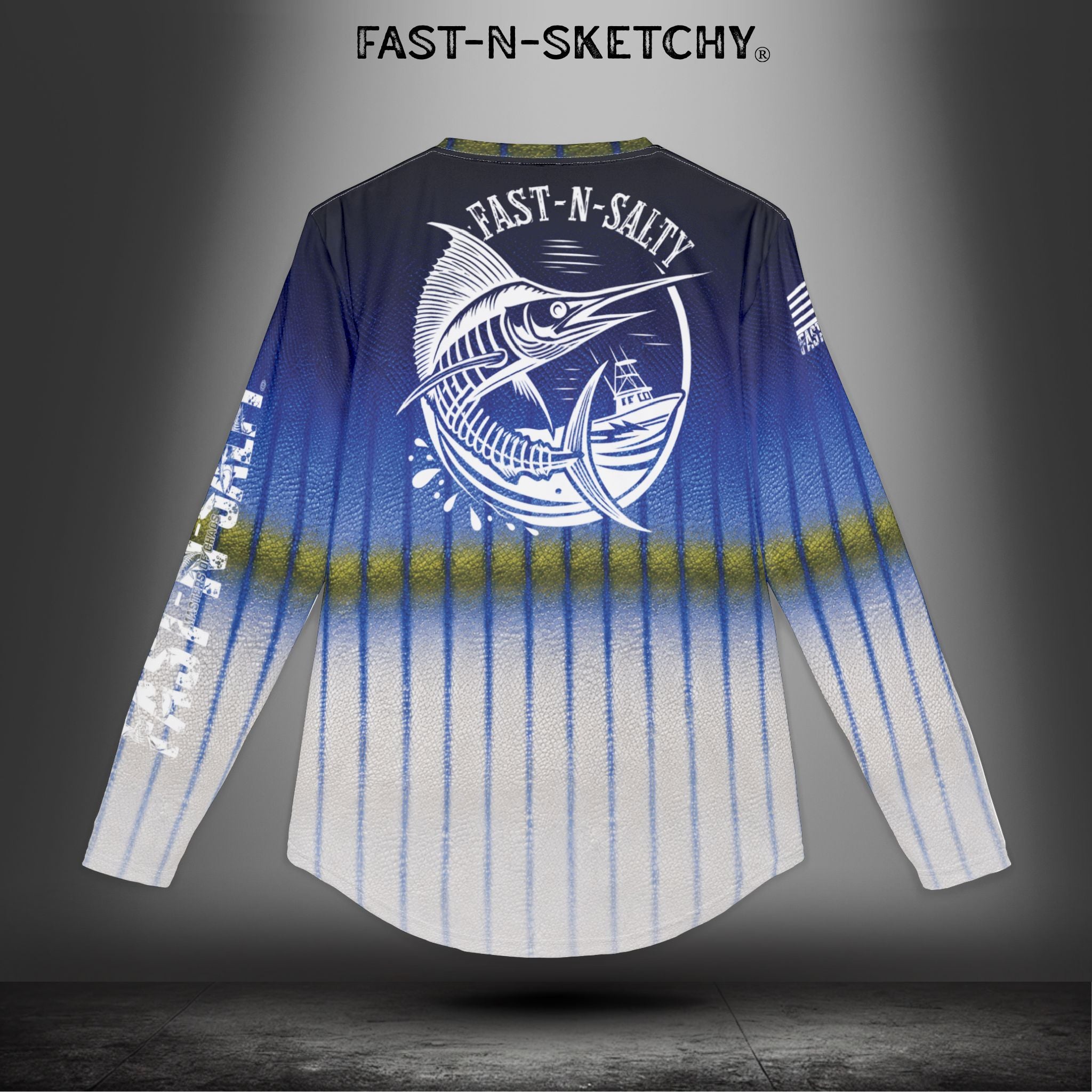 Marlin Camo Fast-N-Salty UV Protection Long Sleeve Shirt