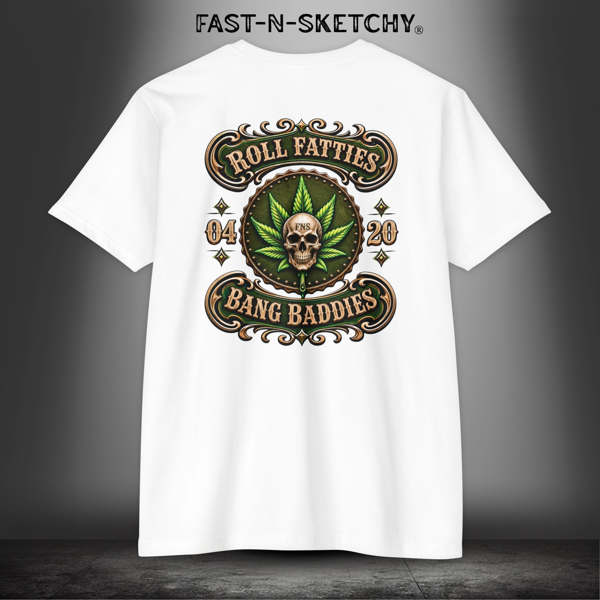 The Highlife: Roll Fatties & Bang Baddies: Biker Edition Premium Fitted Tee