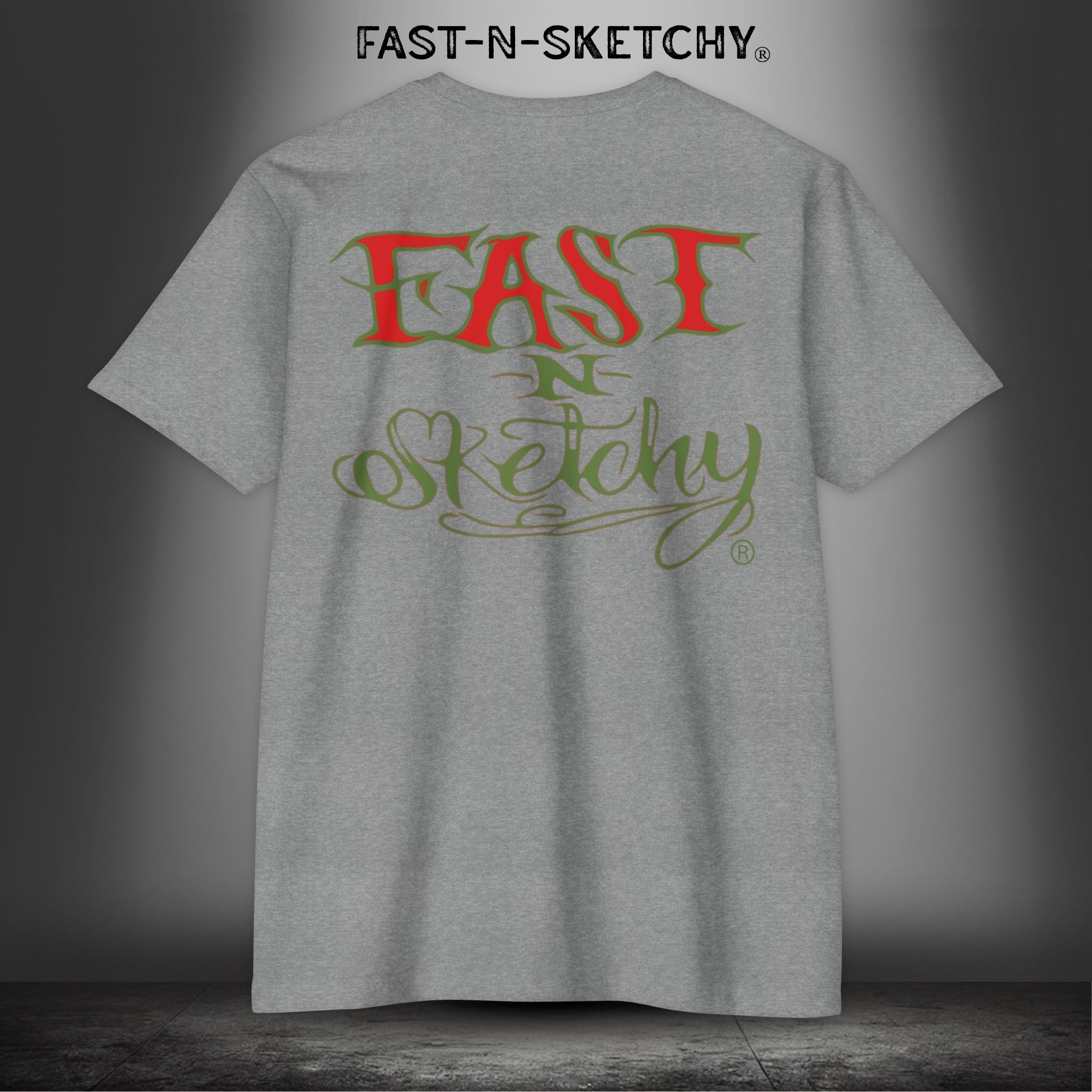 ORIGINAL FNS LOGO (Military Greed/Red): T-shirt Next Level 6210