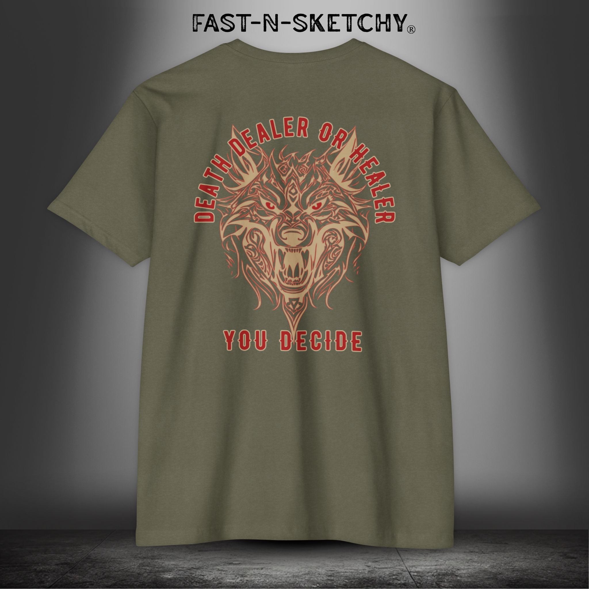 The Coyote: Death Dealer or Healer, You Decide - T-Shirt Next Level 6210