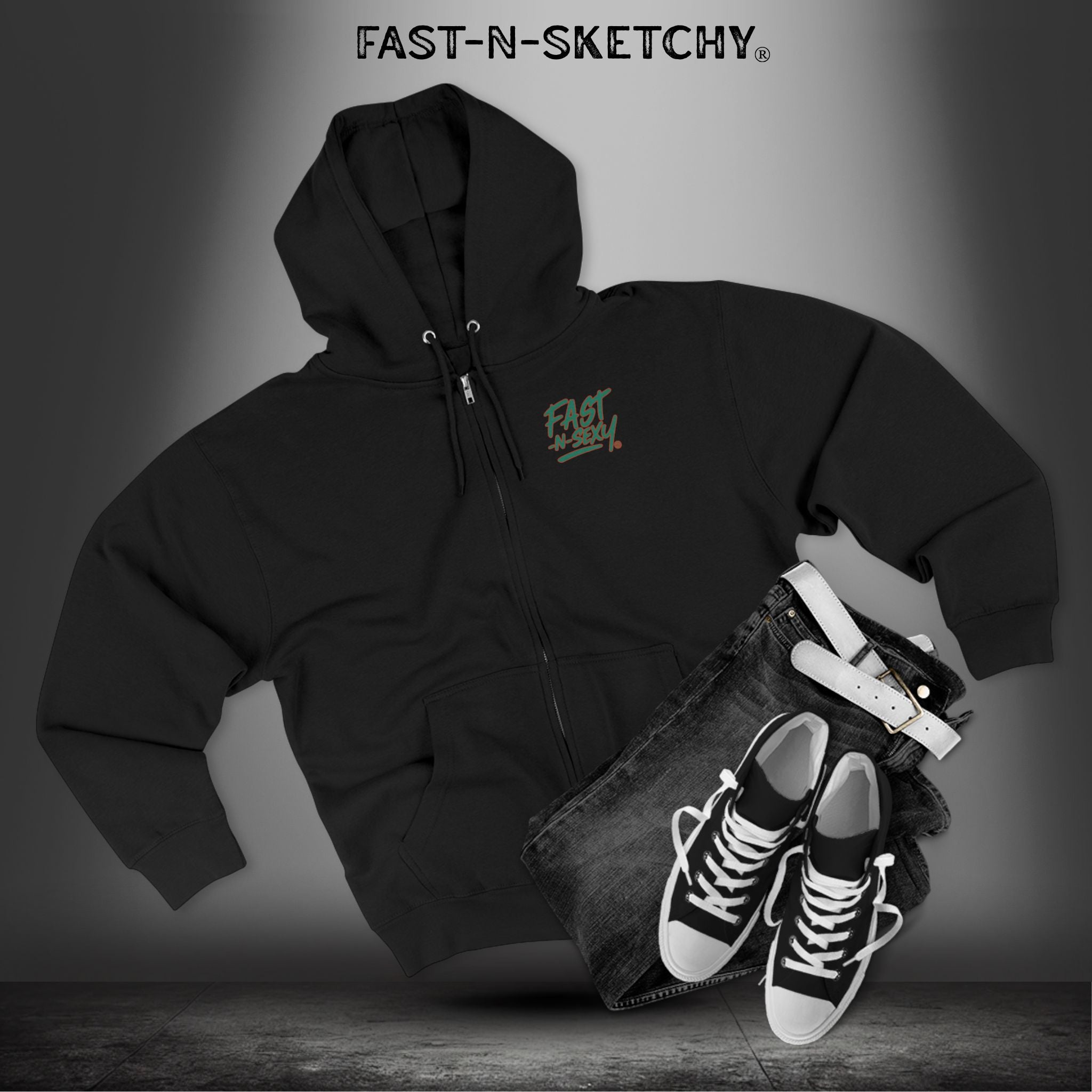 Hocus Focus On the Damn Road: Zip Hoodie