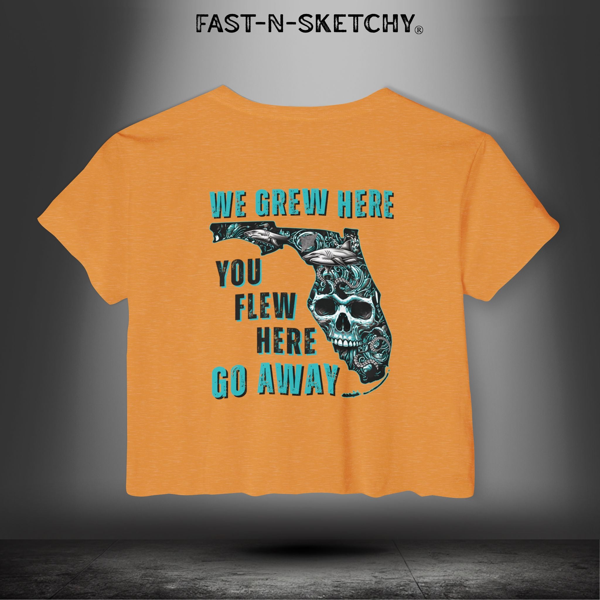 WE GREW HERE, YOU FLEW HERE, GO AWAY: Crop Top Light-Weight