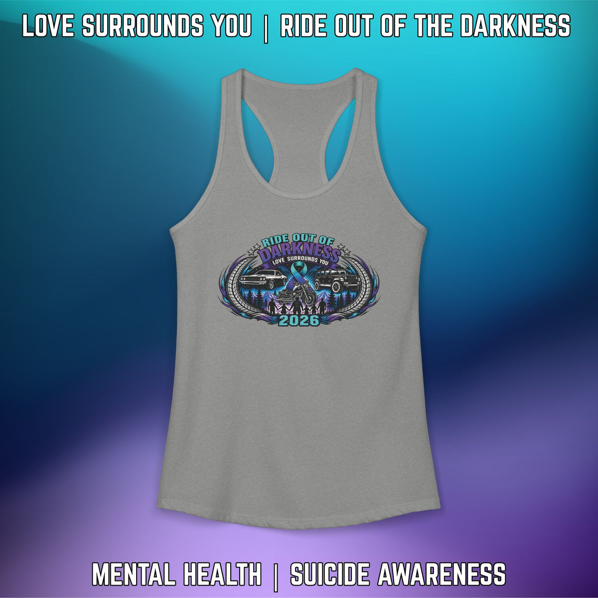 Ride Out of the Darkness 2026 Women's Racerback Tank - LSY