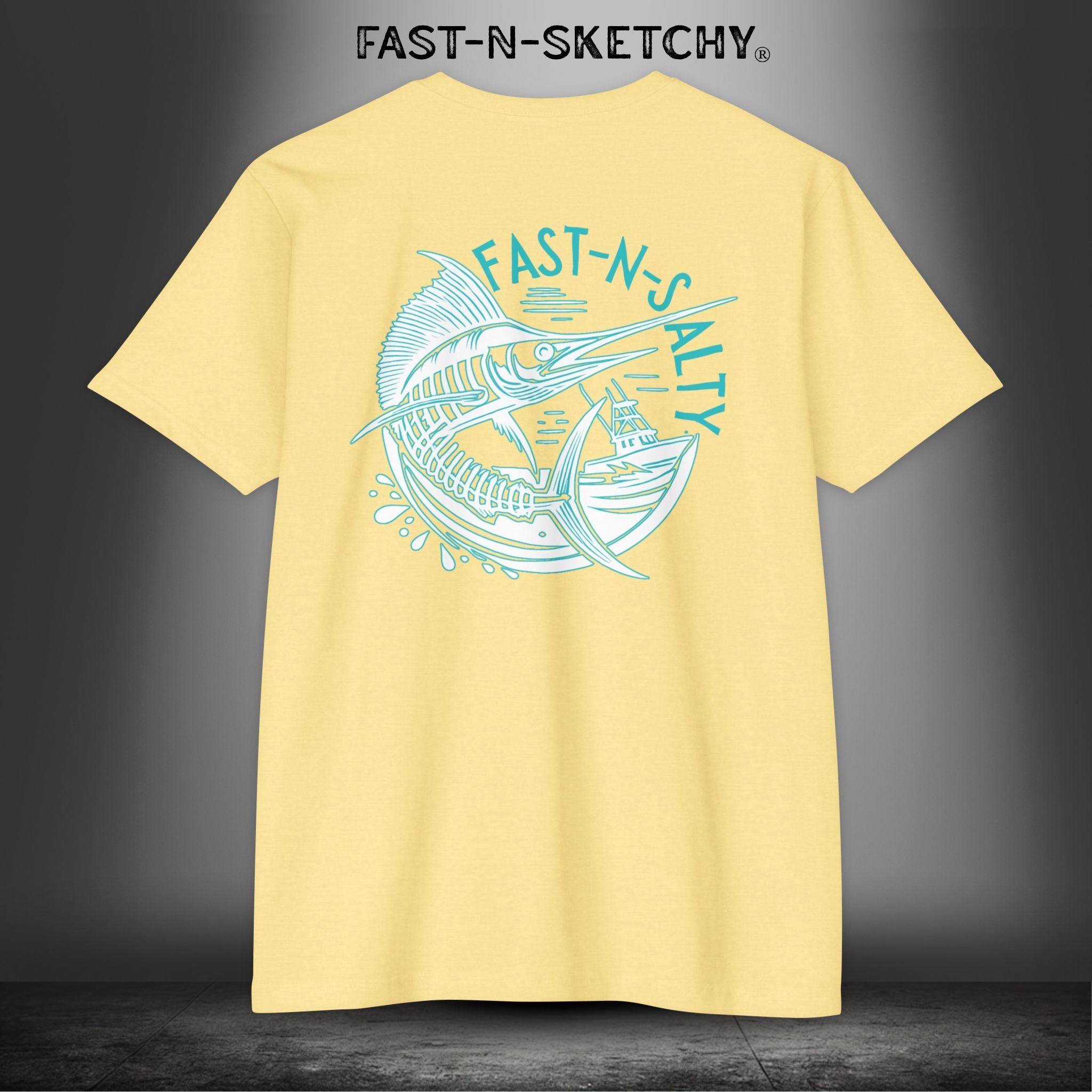 Fast-n-Salty Circle Logo - T-Shirt Next Level 6210