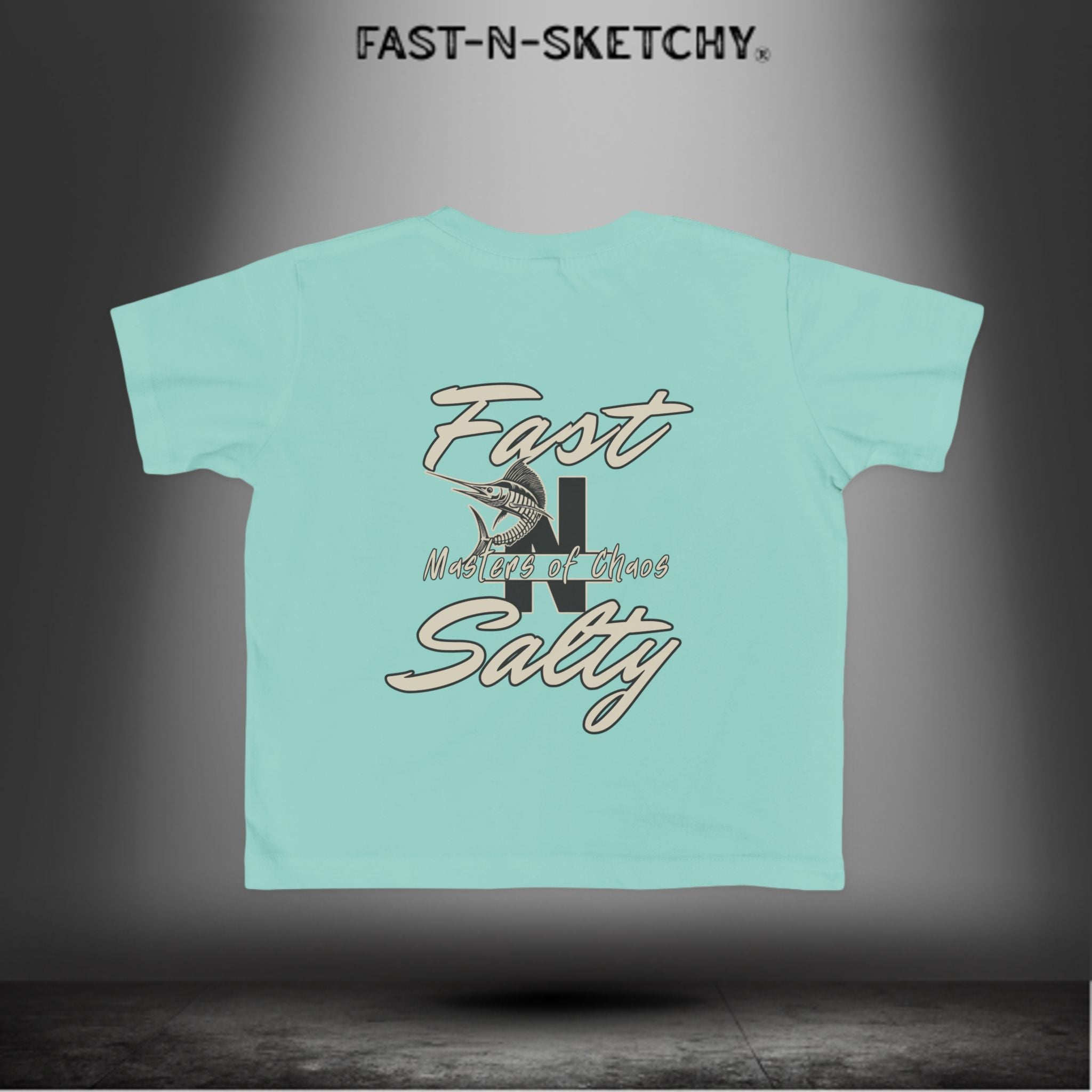FAST-N-SALTY™ Catch Me If You Can – Marlin Toddler Tee | Fast Fins and Faster Feet.