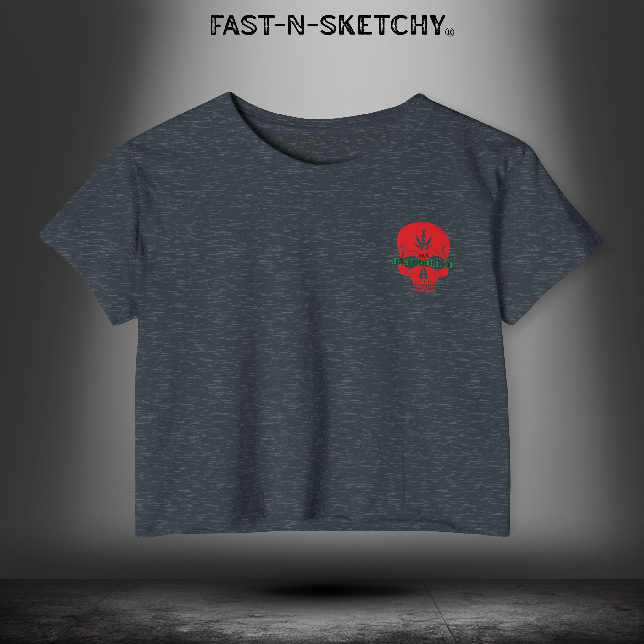 FREE MIND, FREE SOUL, JUST ROLL UP BY STONEY: Crop T-shirt