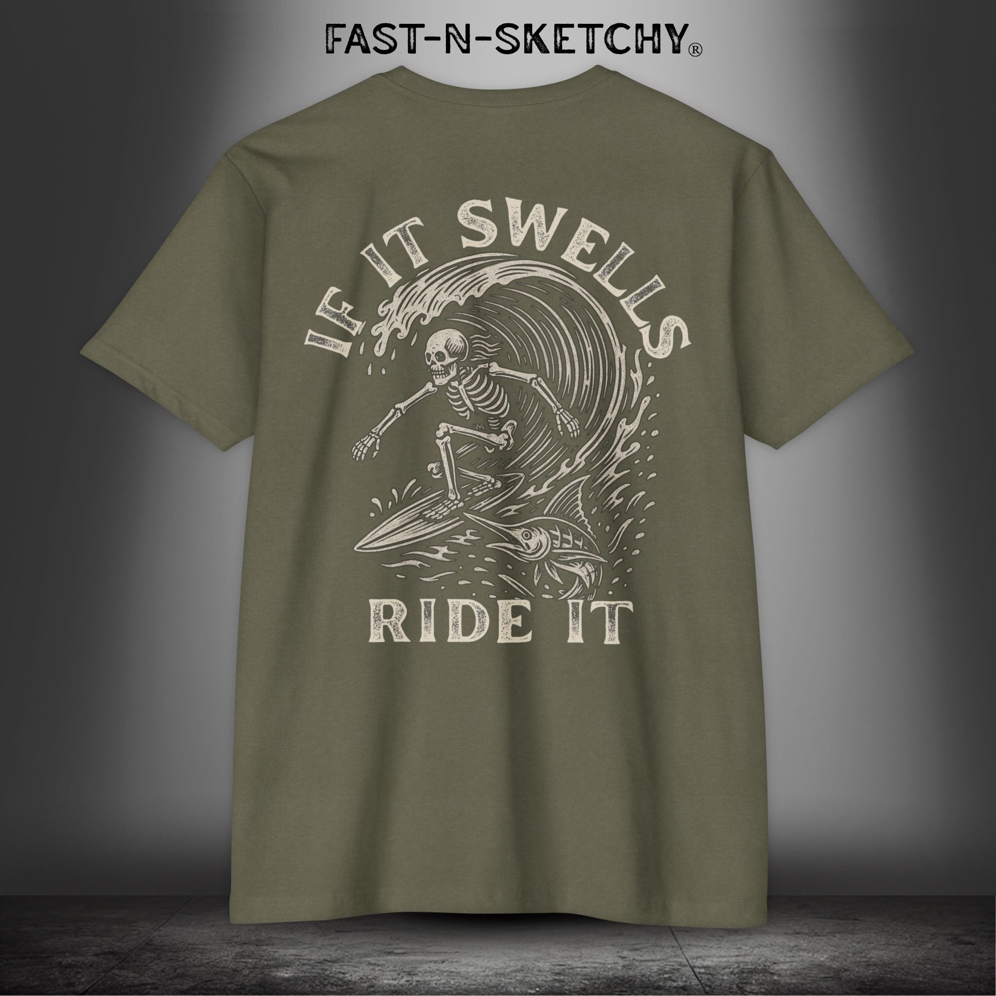 If It Swells, Ride It: FAST-N-SALTY - T-Shirt Next Level 6210 (Other Colors)