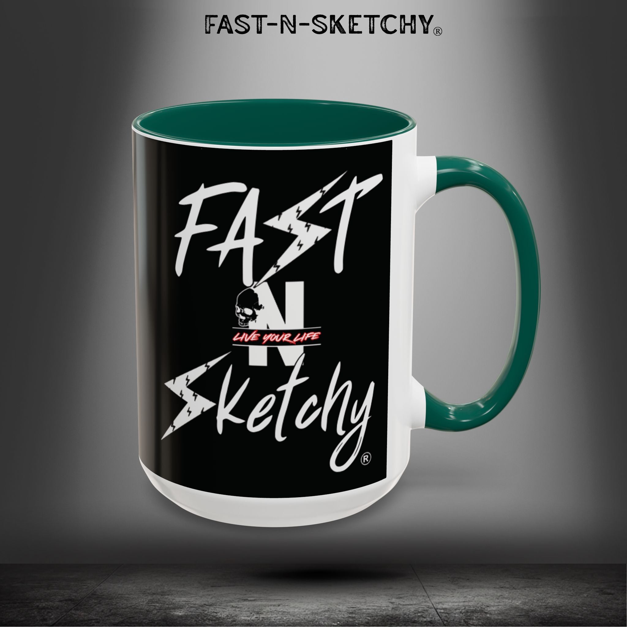 Mugs - MOST HUMANS ARE ALIVE BUT NEVER LIVE - FAST-N-SKETCHY®
