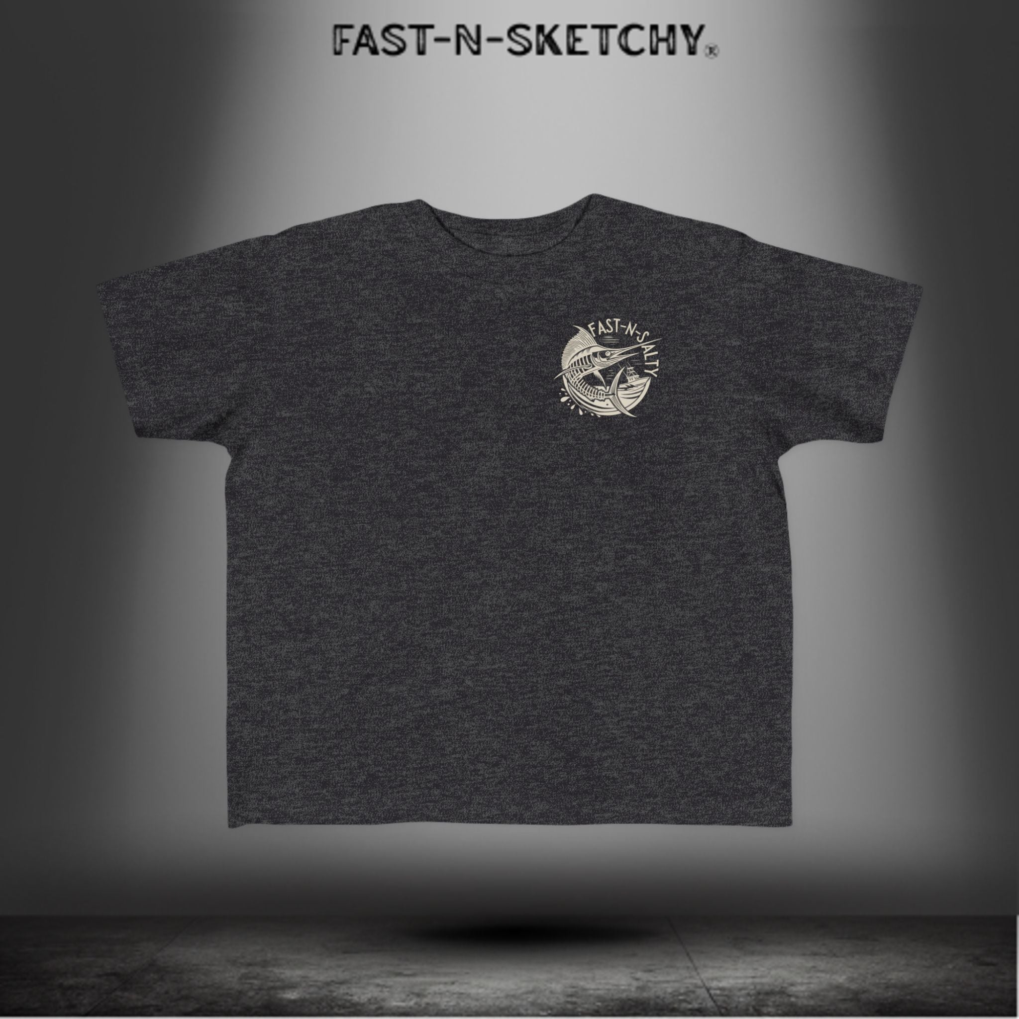 FAST-N-SALTY™ Catch Me If You Can – Marlin Toddler Tee | Fast Fins and Faster Feet.