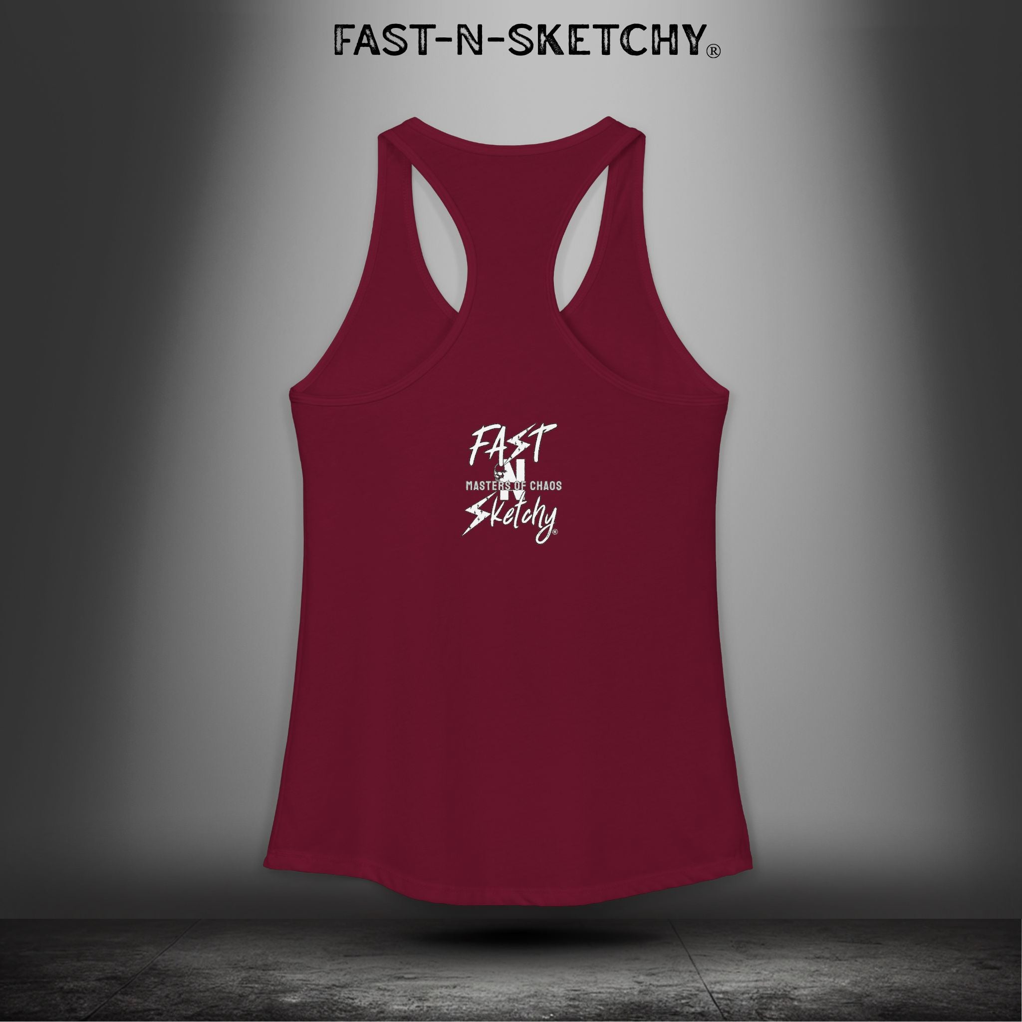 Bad Bitches Taste Better: FAST-N-SKETCHY - Racerback Tank Top
