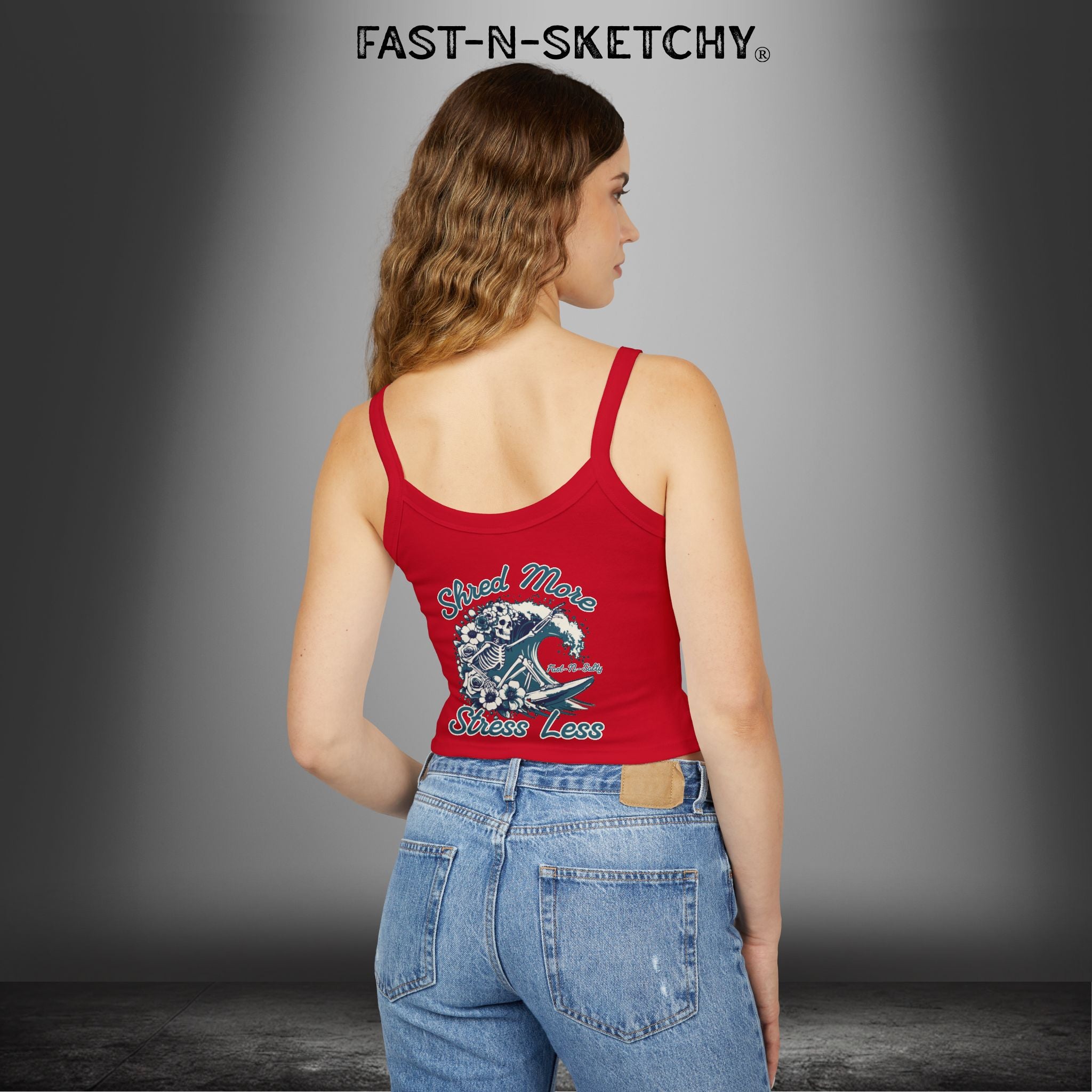 SHRED MORE & STRESS LESS: Tank Top Crop