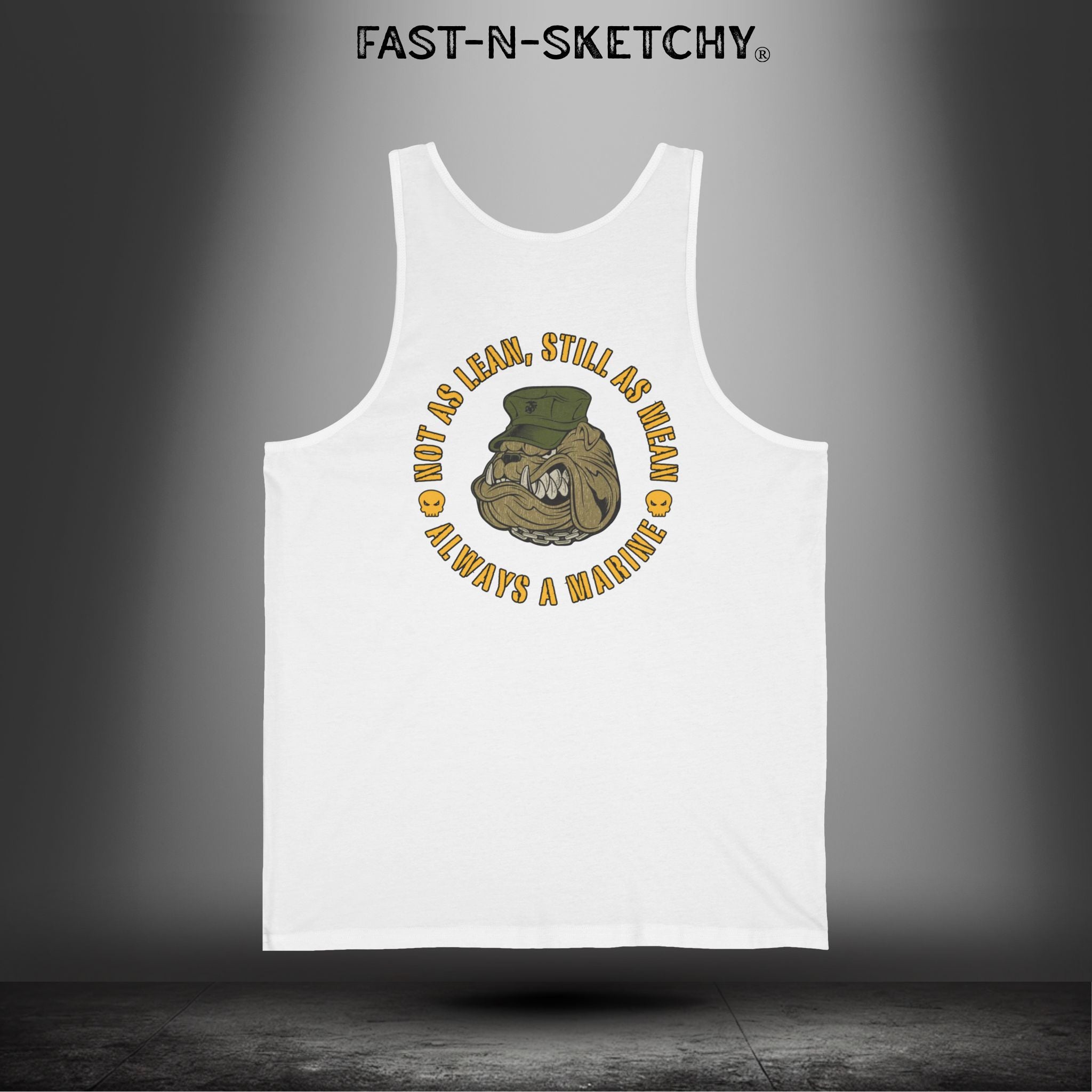 Devil Dog: Not as Lean, Still as Mean, Always a Marine - Tank Top Unisex (Red)