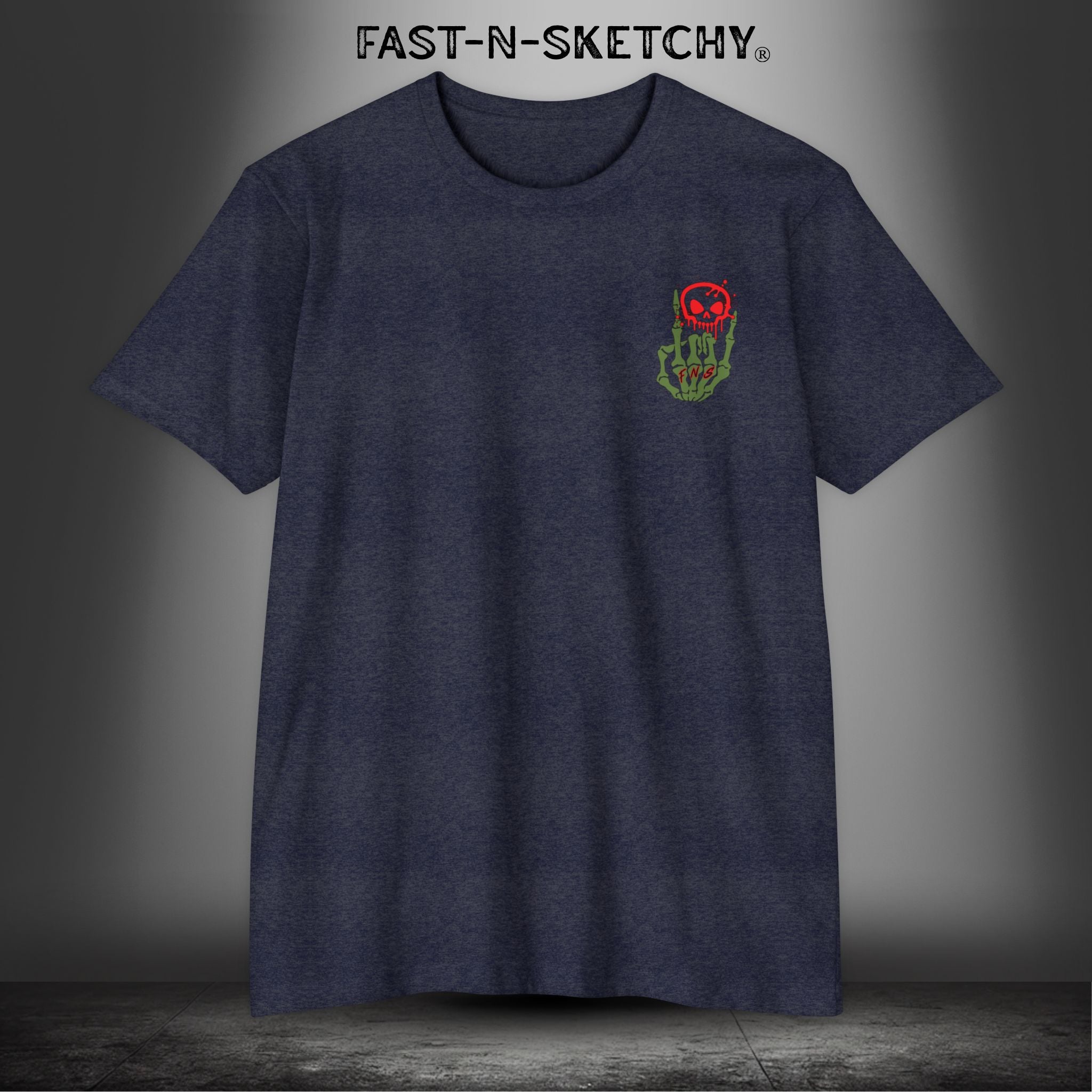 ORIGINAL FNS LOGO (Military Greed/Red): T-shirt Next Level 6210