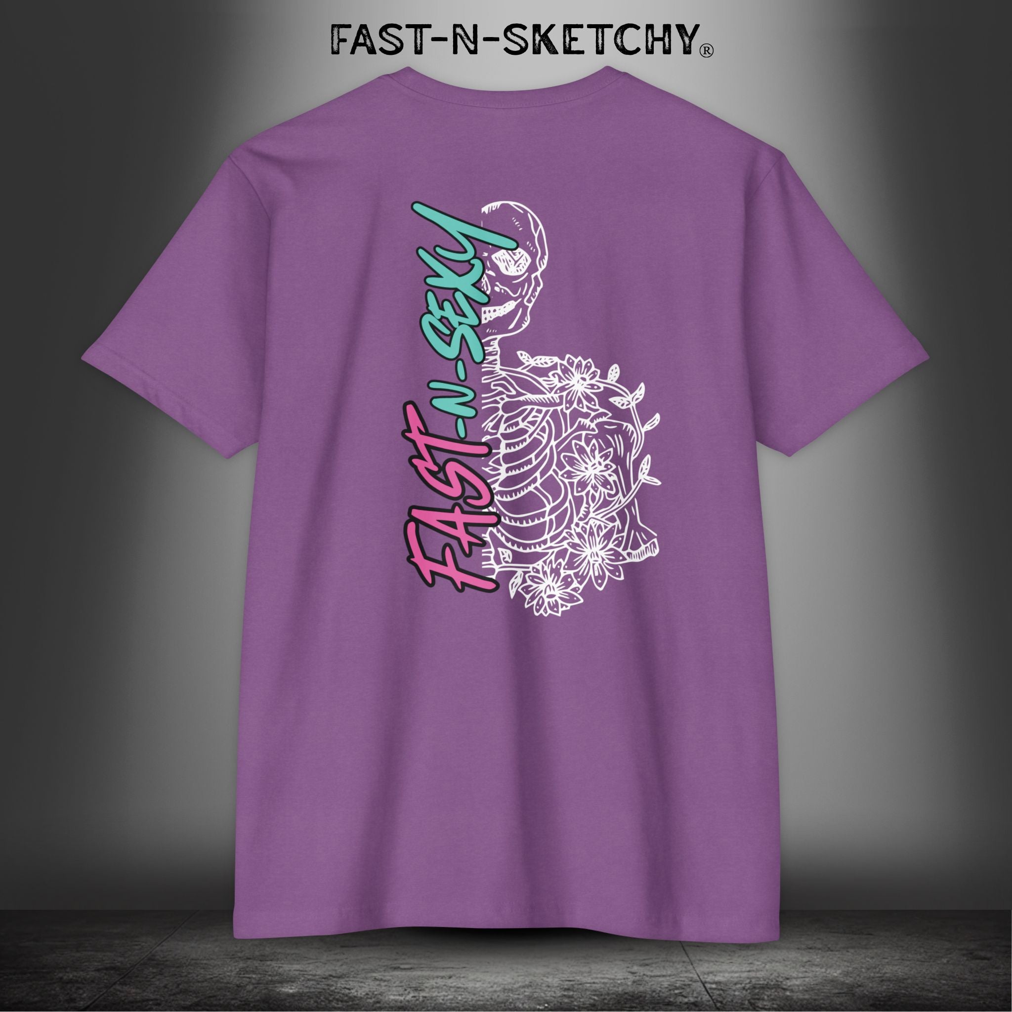 FAST-N-SEXY™ WITH HALF SKULL - T-shirt Classic Fit Crewneck - Next Level 6210