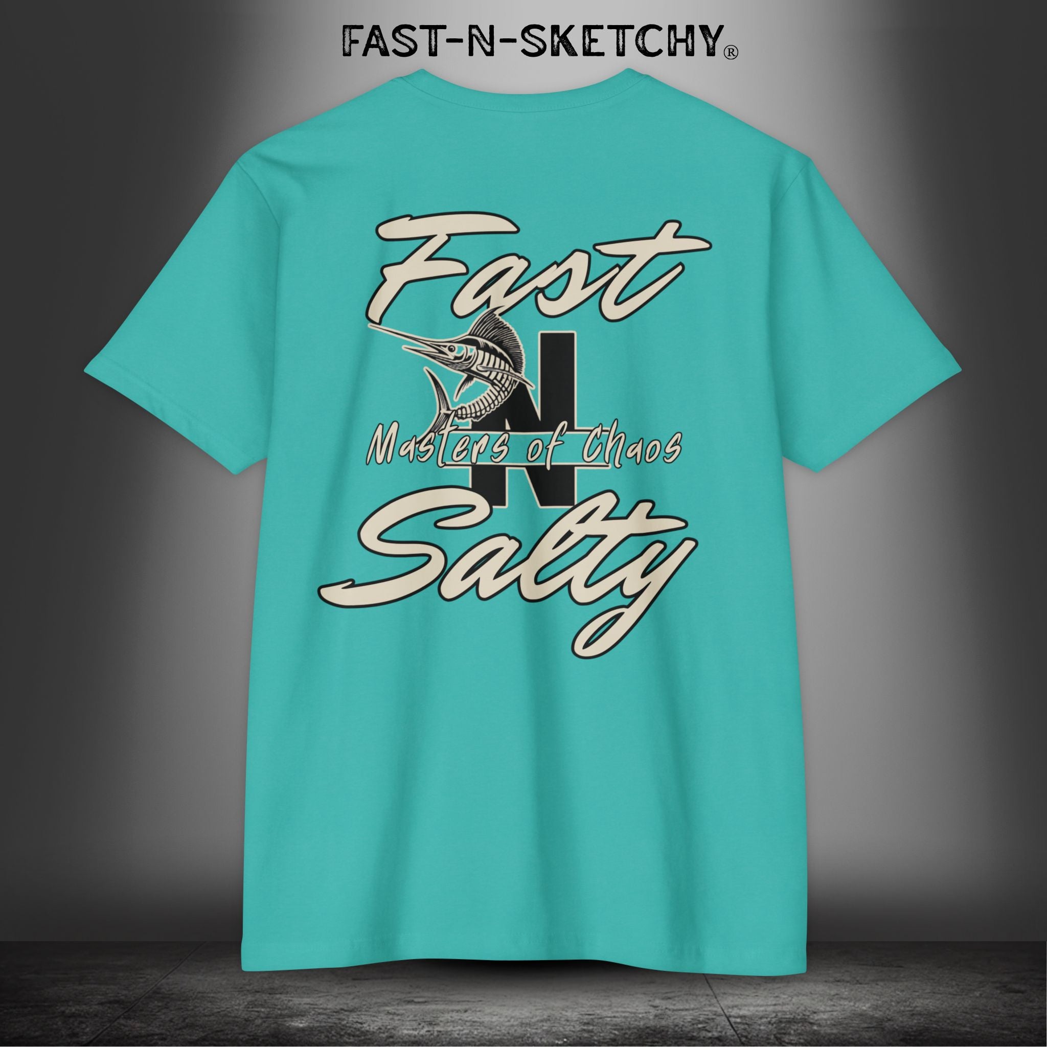 Fast-N-Salty: Masters of Chaos - T-Shirt Next Level (Tan Letters)