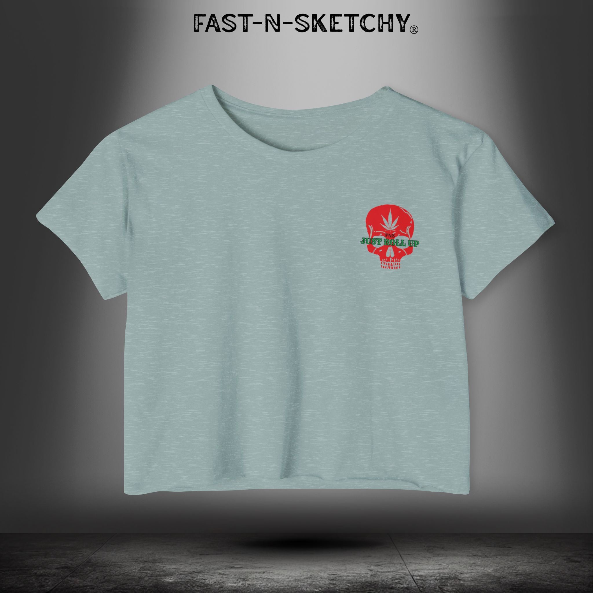 FREE MIND, FREE SOUL, JUST ROLL UP BY STONEY: Crop T-shirt