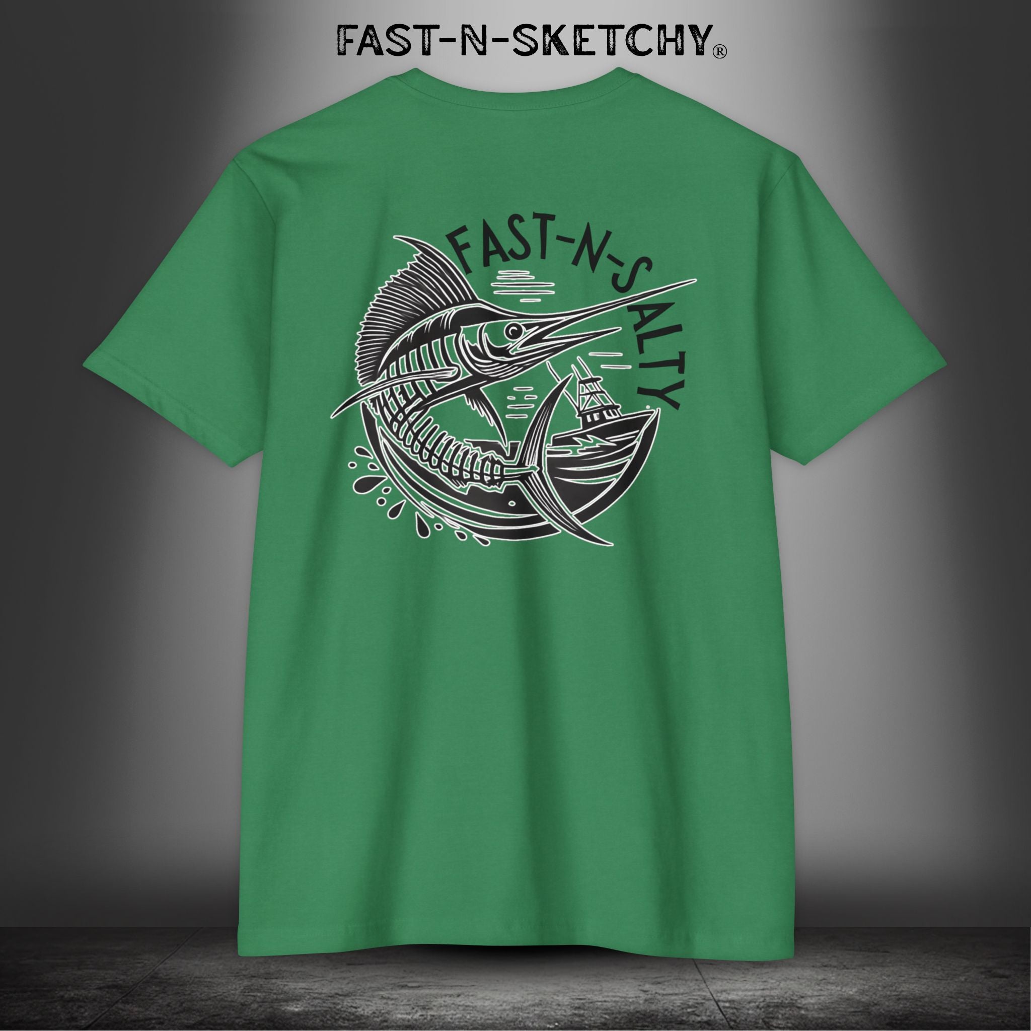 Fast-n-Salty Circle Logo (Black Logo) - T-Shirt Next Level 6210