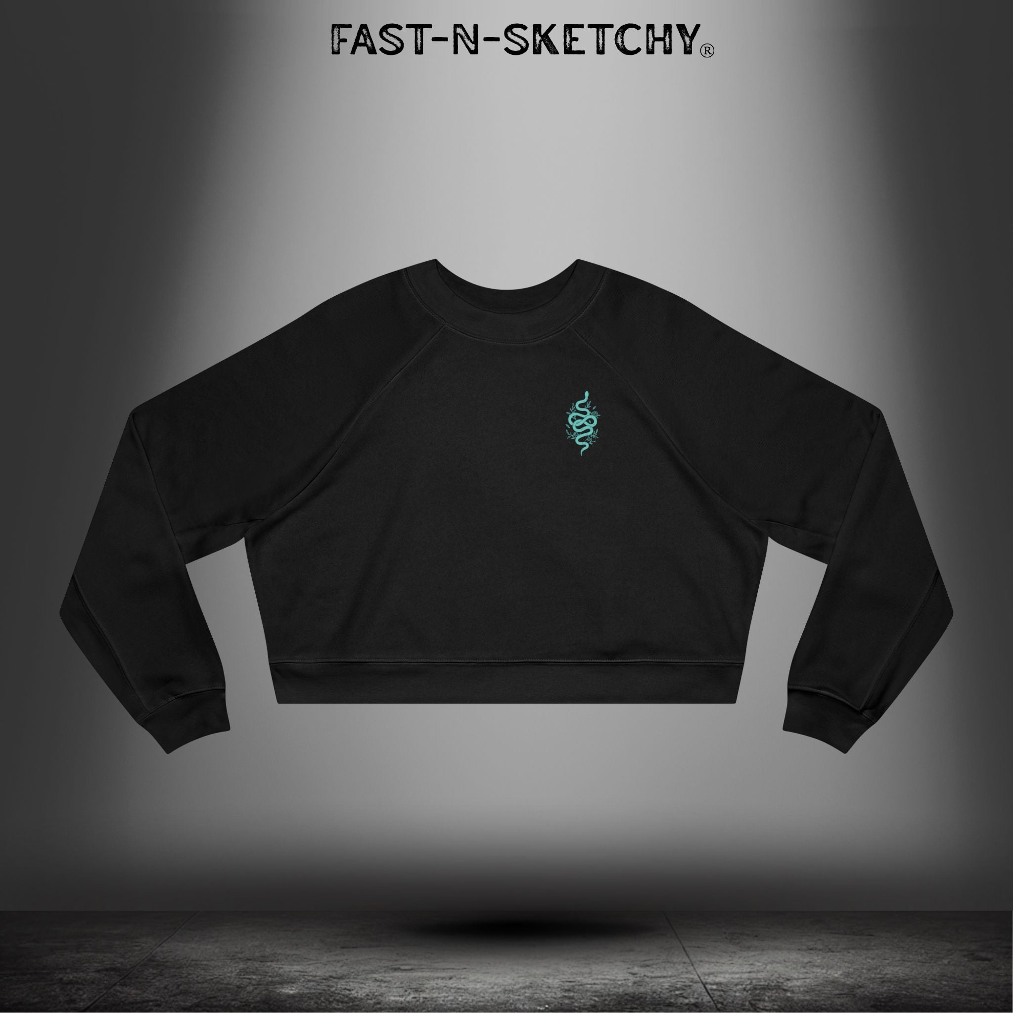 FAST-N-SEXY™ - THE YEAR OF THE SNAKE: Women's Cropped Fleece Pullover - Trendy Casual Wear