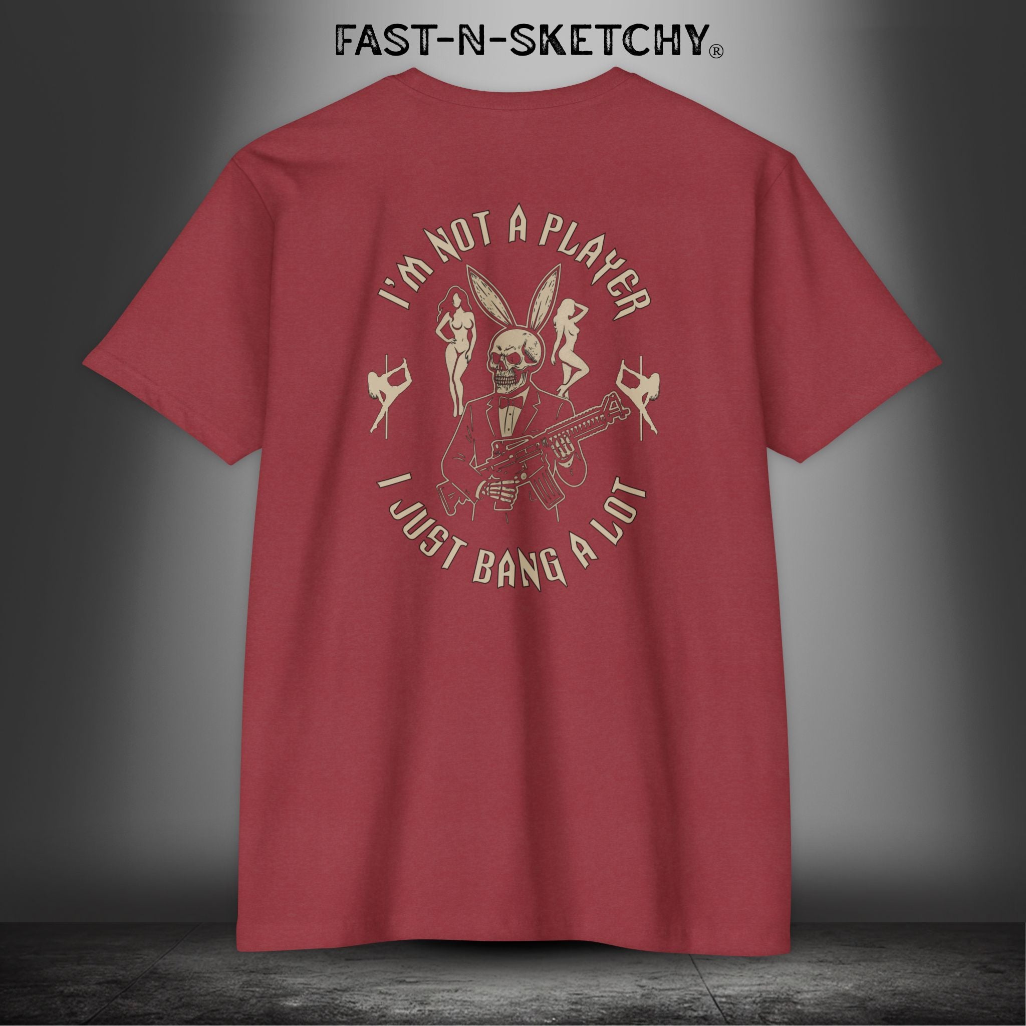 The Playboy "I'm Not a Player, I Just Bang a Lot": Military Edition Premium Fitted Tee