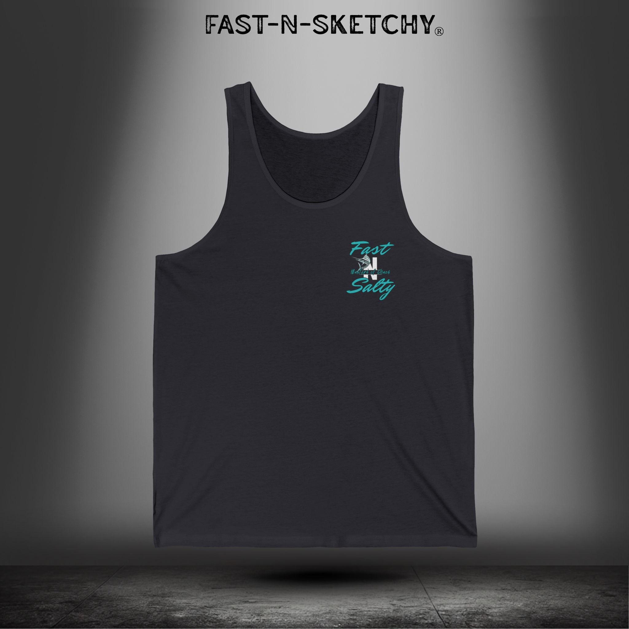 WE GREW HERE, YOU FLEW HERE, GO AWAY: Teal on Black Tank Top