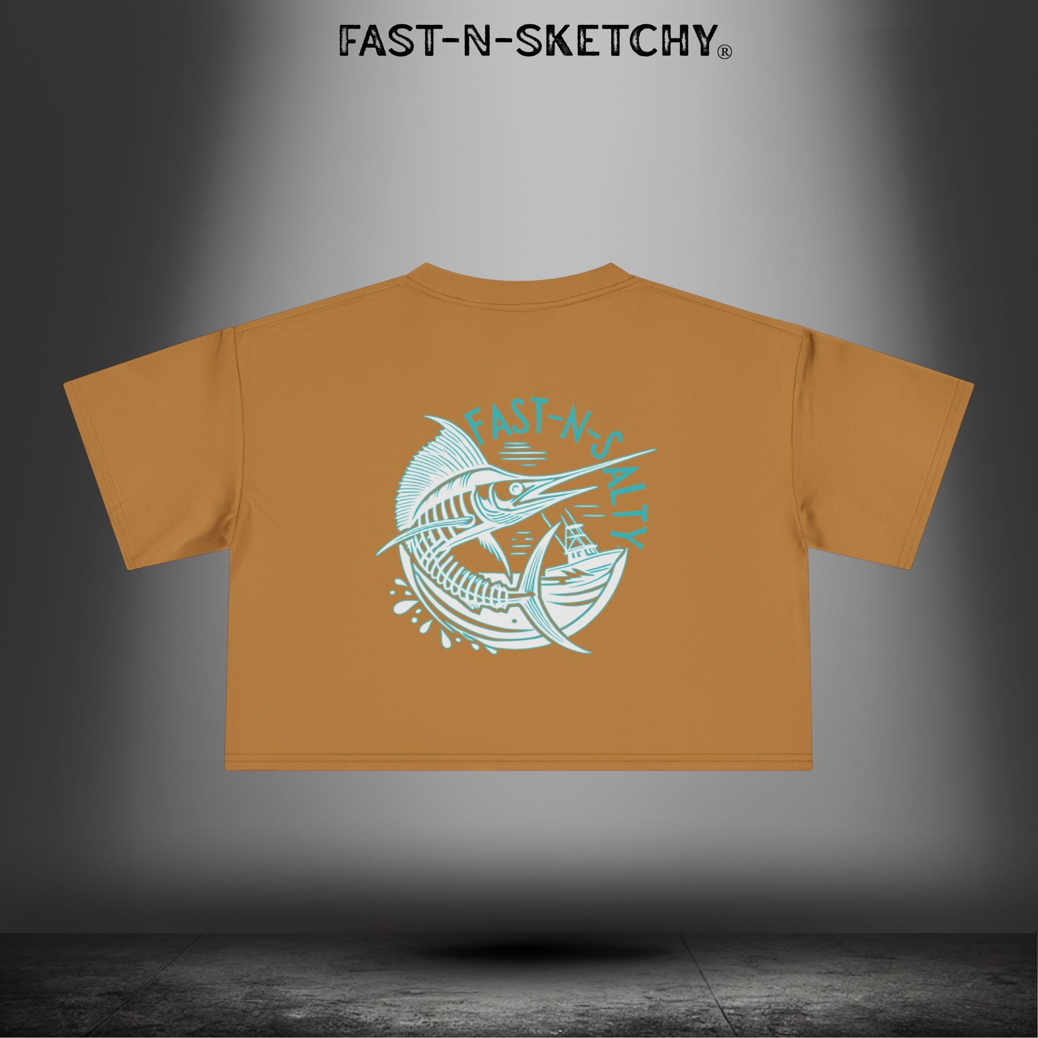 Fast-n-Salty Circle Logo - Crop Top T-Shirt