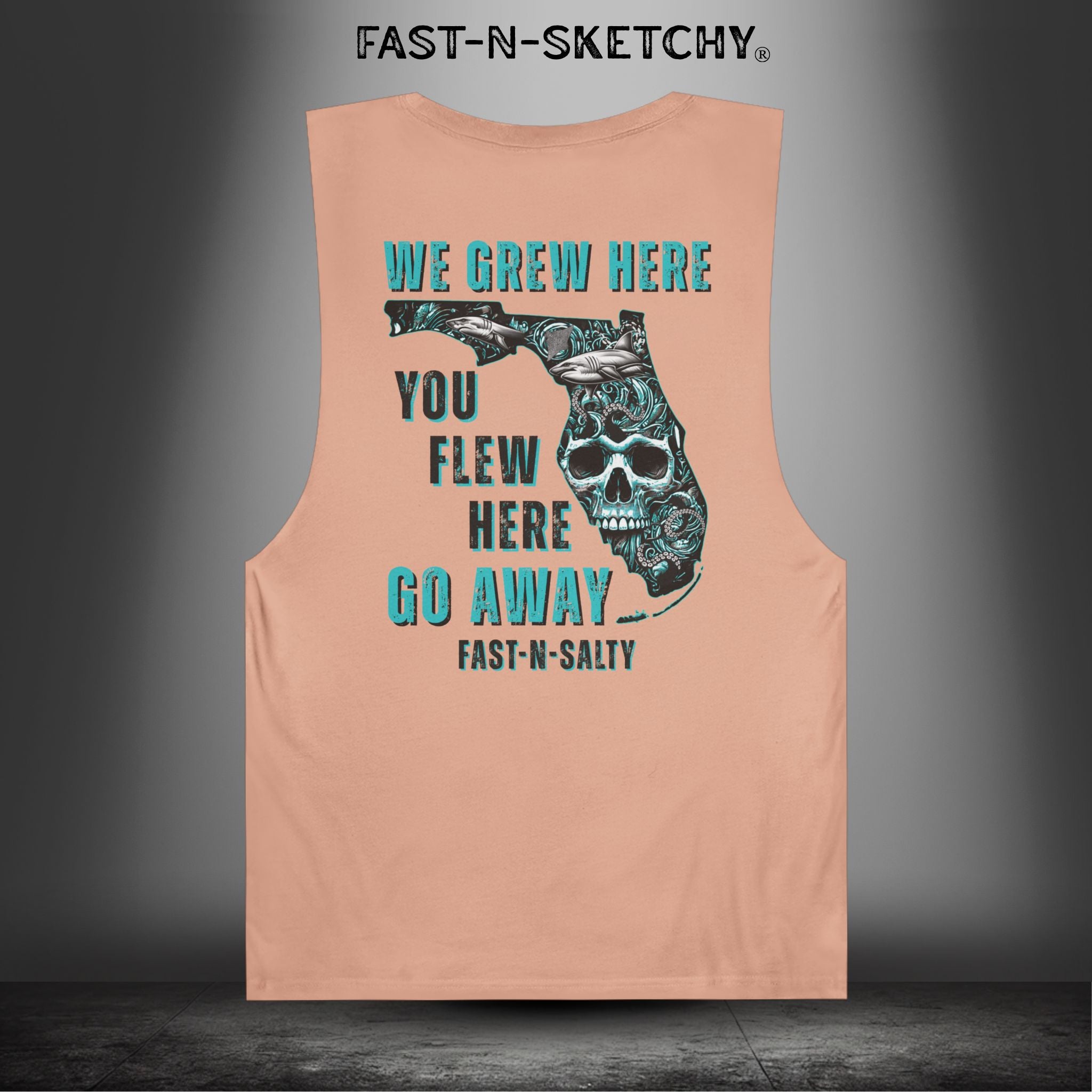 WE GREW HERE, YOU FLEW HERE, GO AWAY: Muscle Tank Top