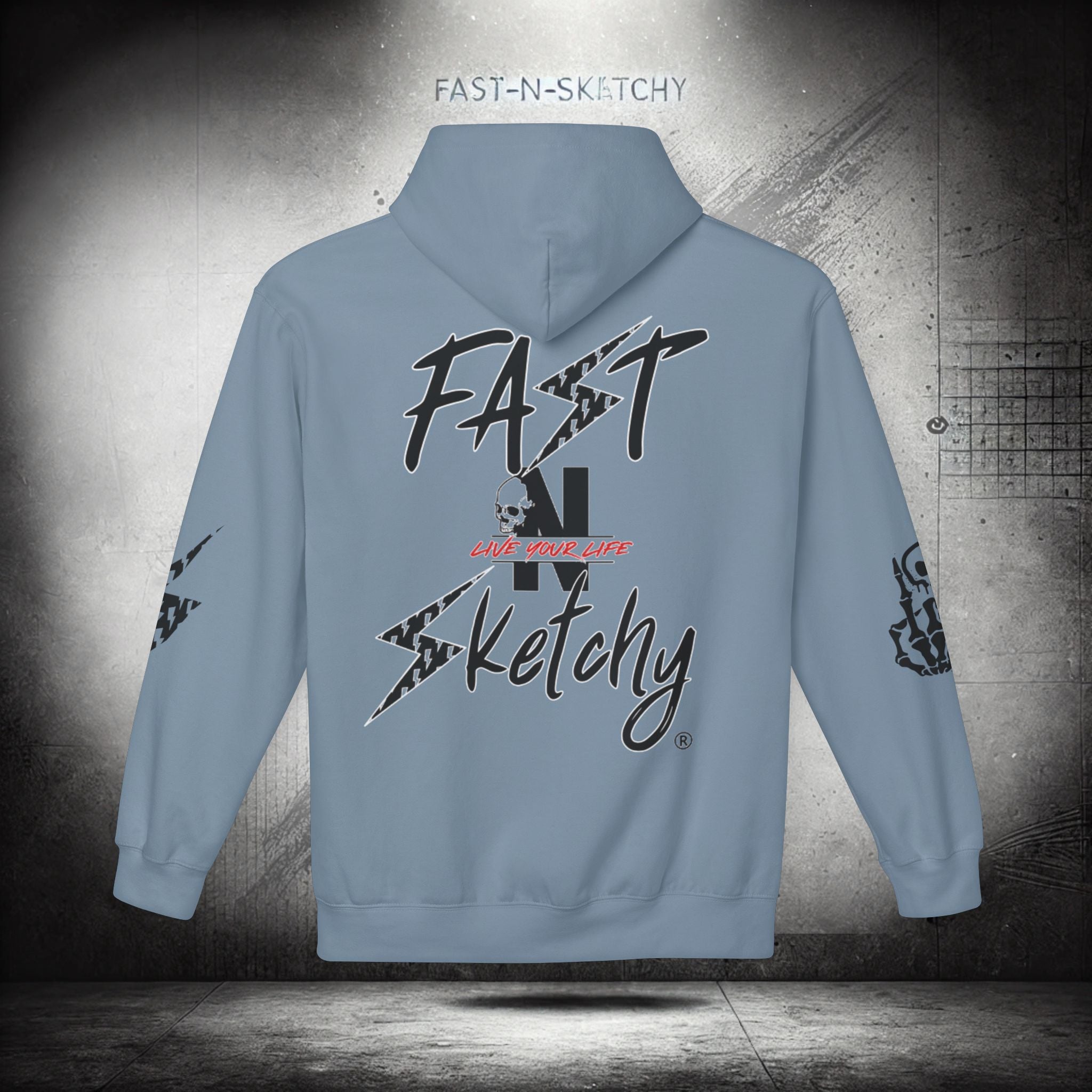 FAST-N-SKETCHY®: Fleece Hoodie 80/20 Blend (Light Colors)