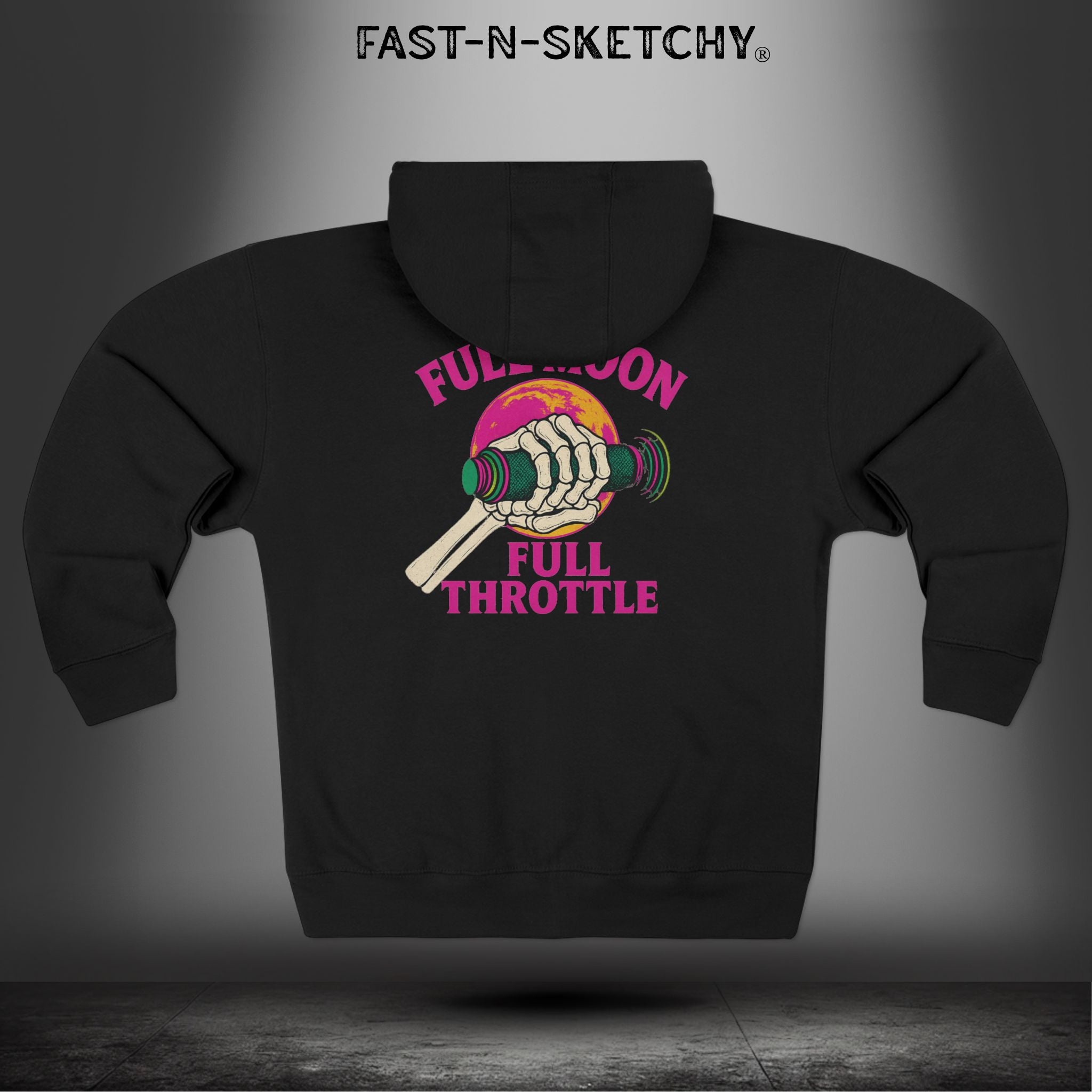 Full Moon Full Throttle: Biker Edition - Zip Up Hoodie