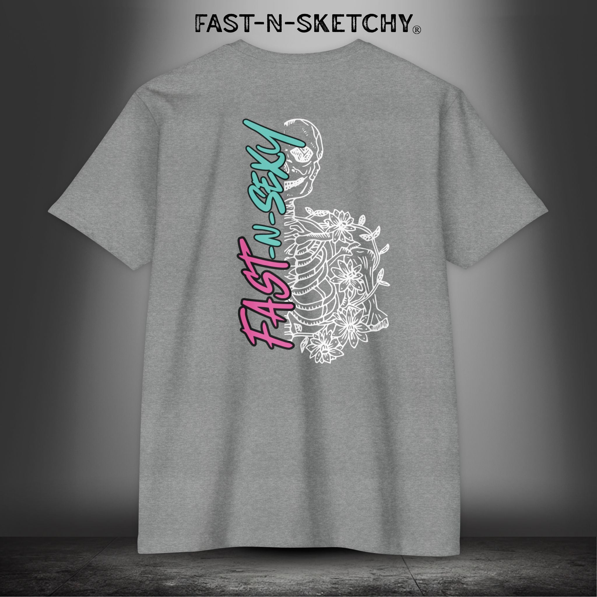 FAST-N-SEXY™ WITH HALF SKULL - T-shirt Classic Fit Crewneck - Next Level 6210