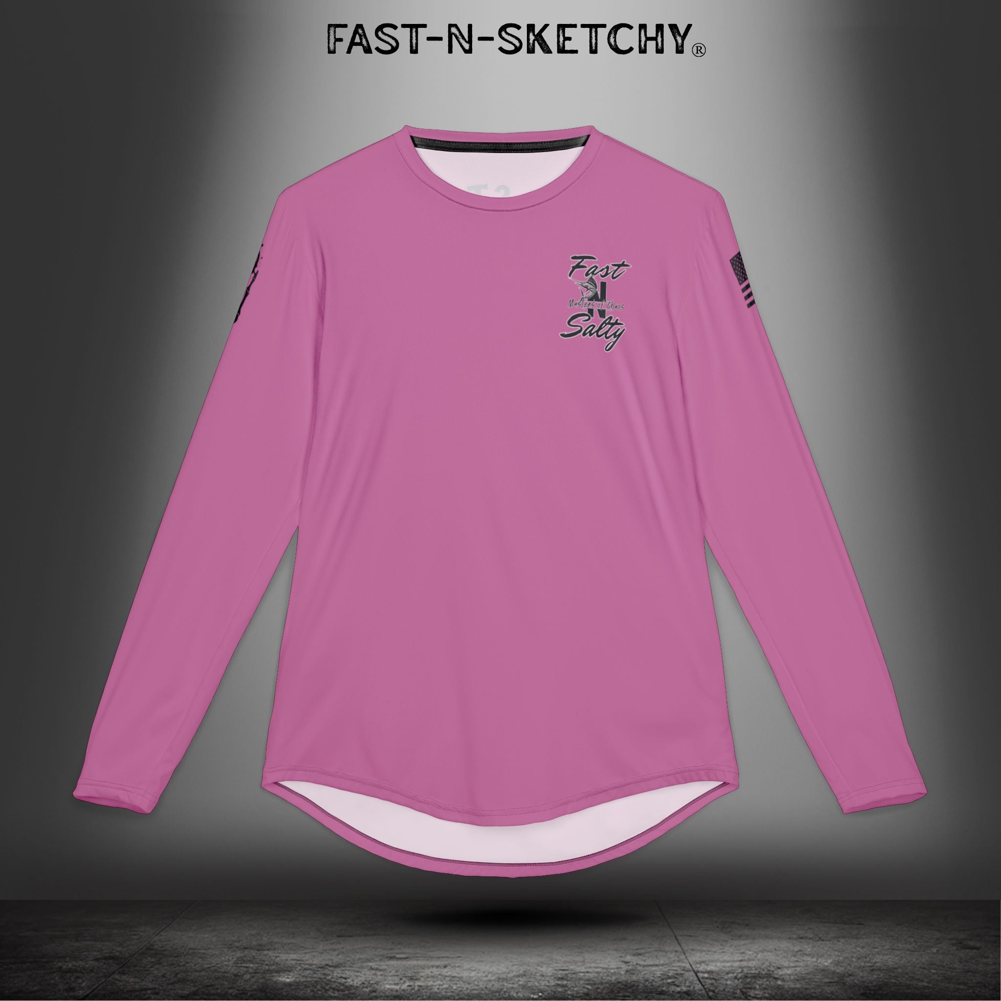 Fast-N-Salty UV Protection Long Sleeve Shirt - (Pink) Perfect for Outdoor Adventures and Fishing