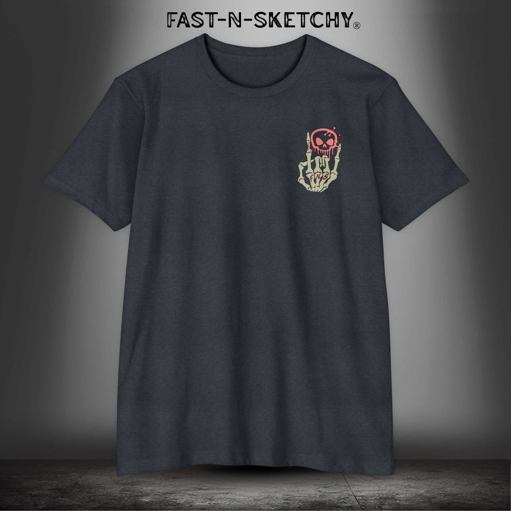 FAST-N-SKETCHY WITH SPINE/FLOWERS: T-shirt Next Level 6210