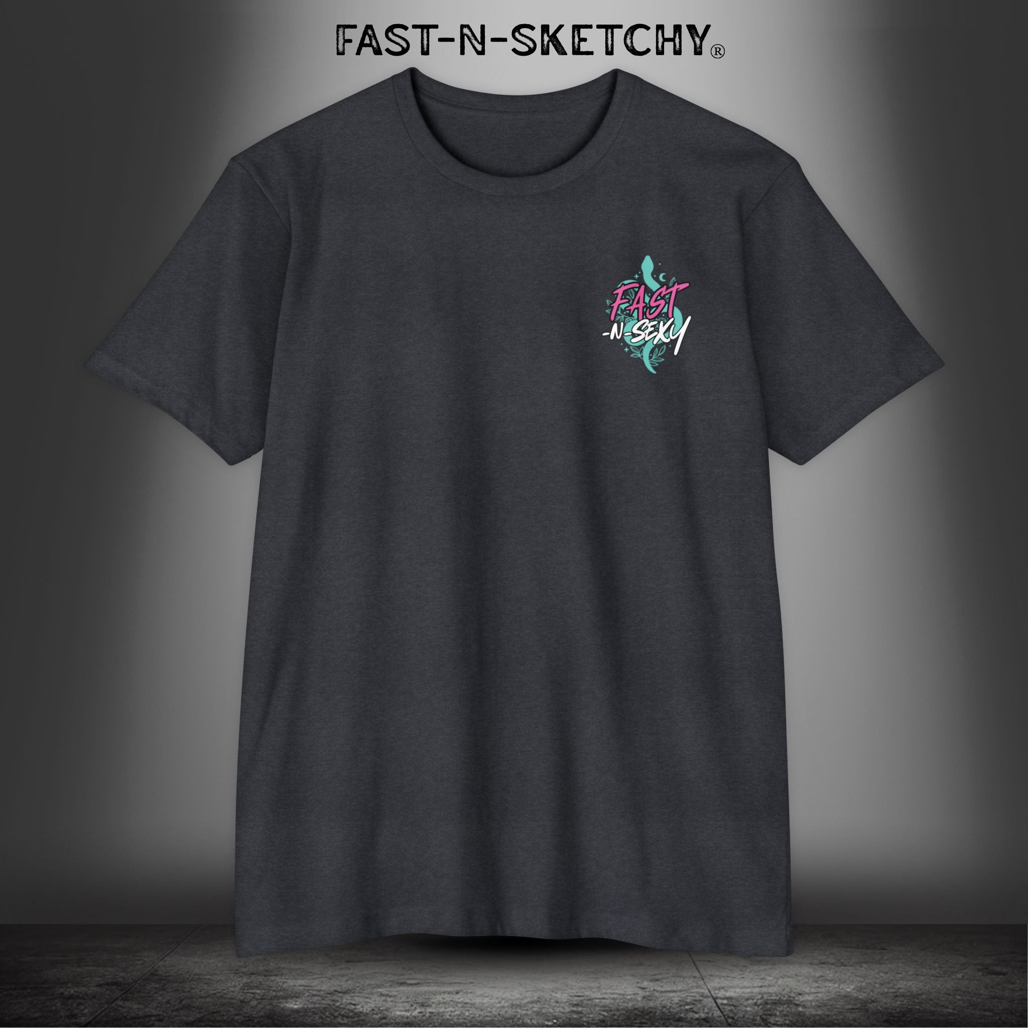 FAST-N-SEXY™ WITH HALF SKULL - T-shirt Classic Fit Crewneck - Next Level 6210