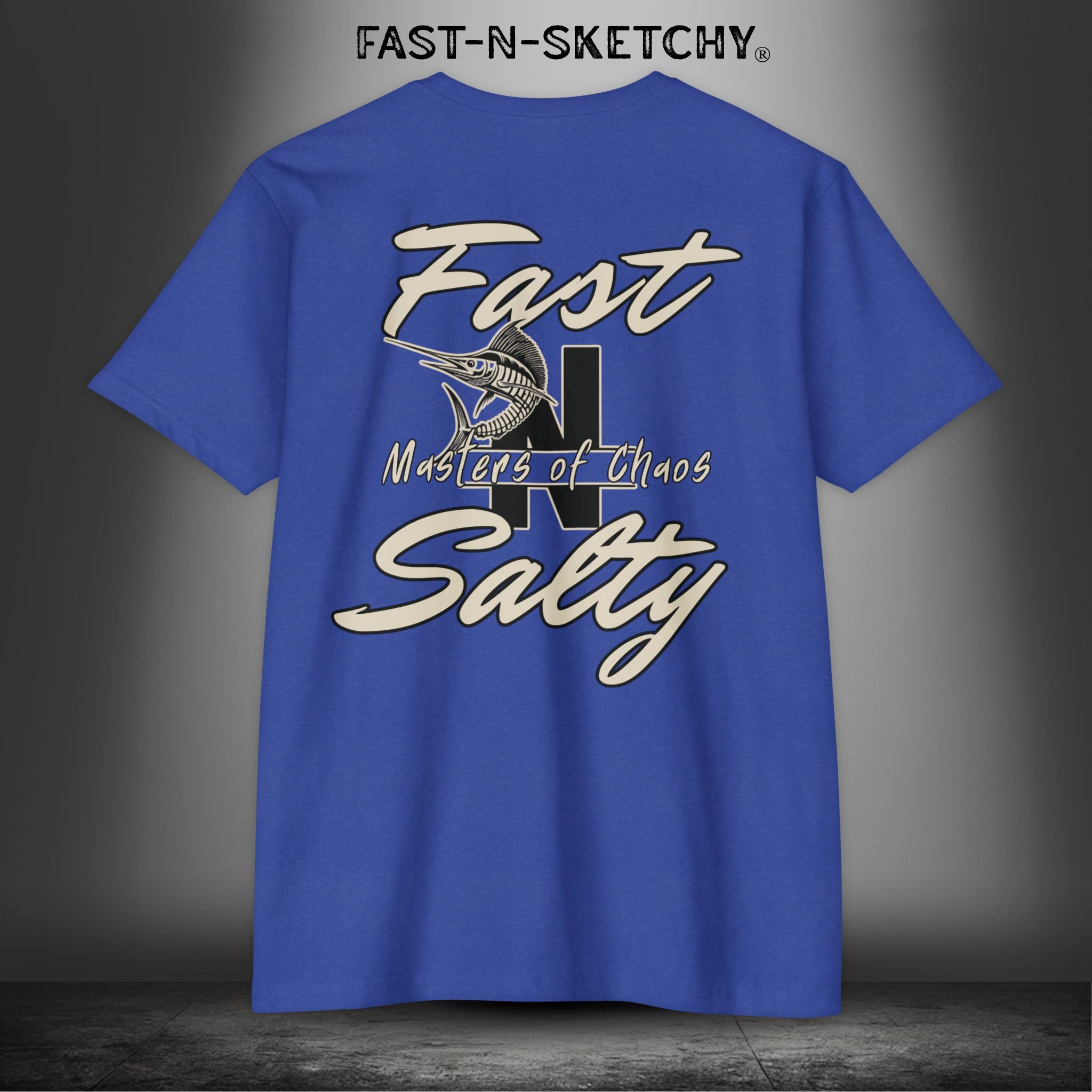 Fast-N-Salty: Masters of Chaos - T-Shirt Next Level (Tan Letters)