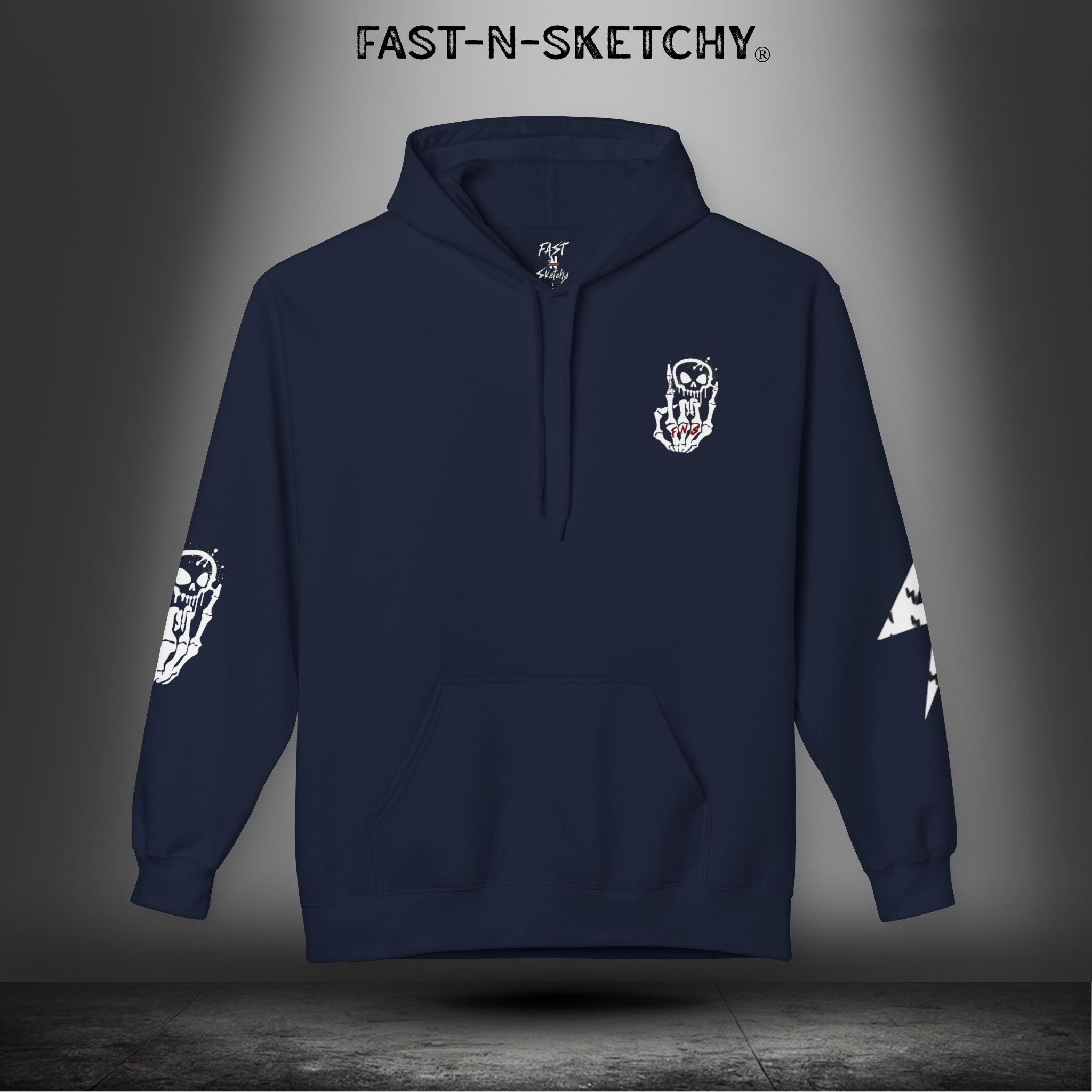 FAST-N-SKETCHY®: Fleece Hoodie 80/20 Blend (Dark Colors)