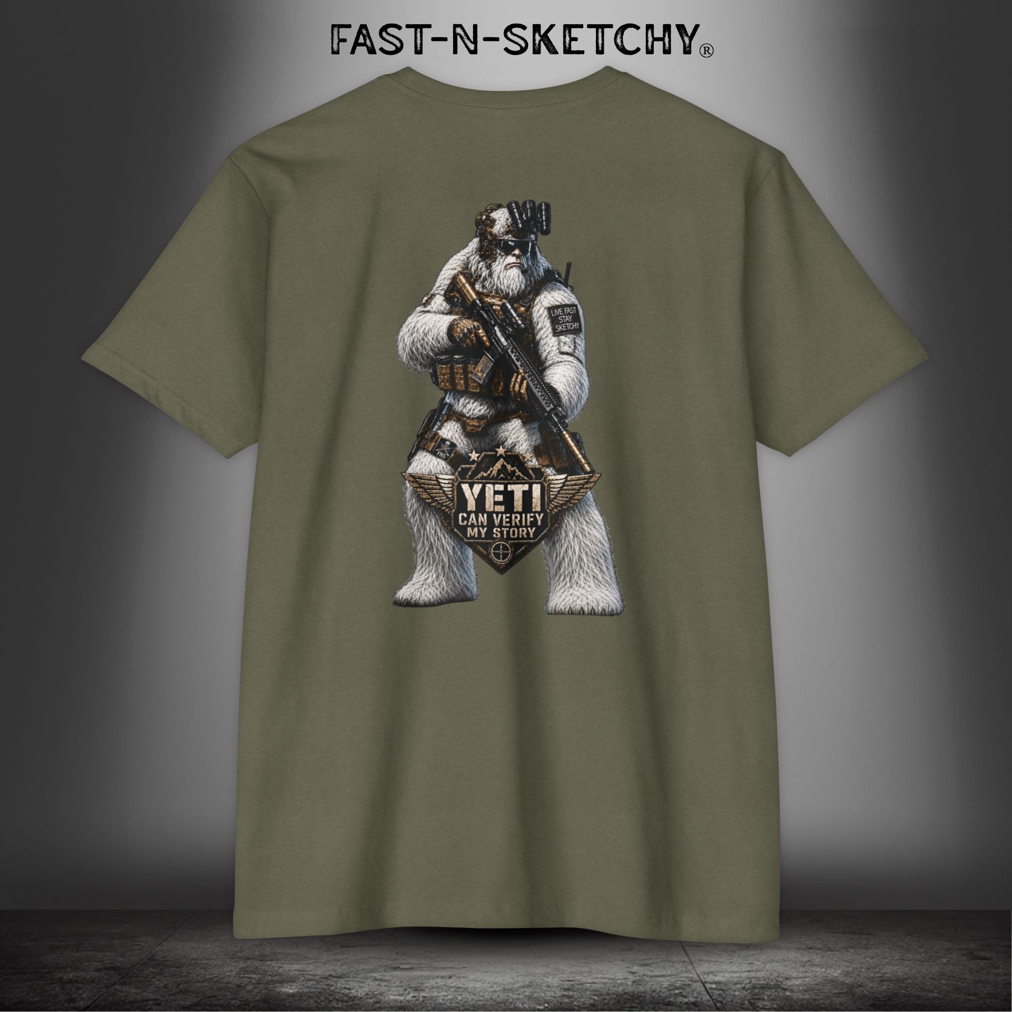 Yeti Can Verify My Story: Military Edition Tee