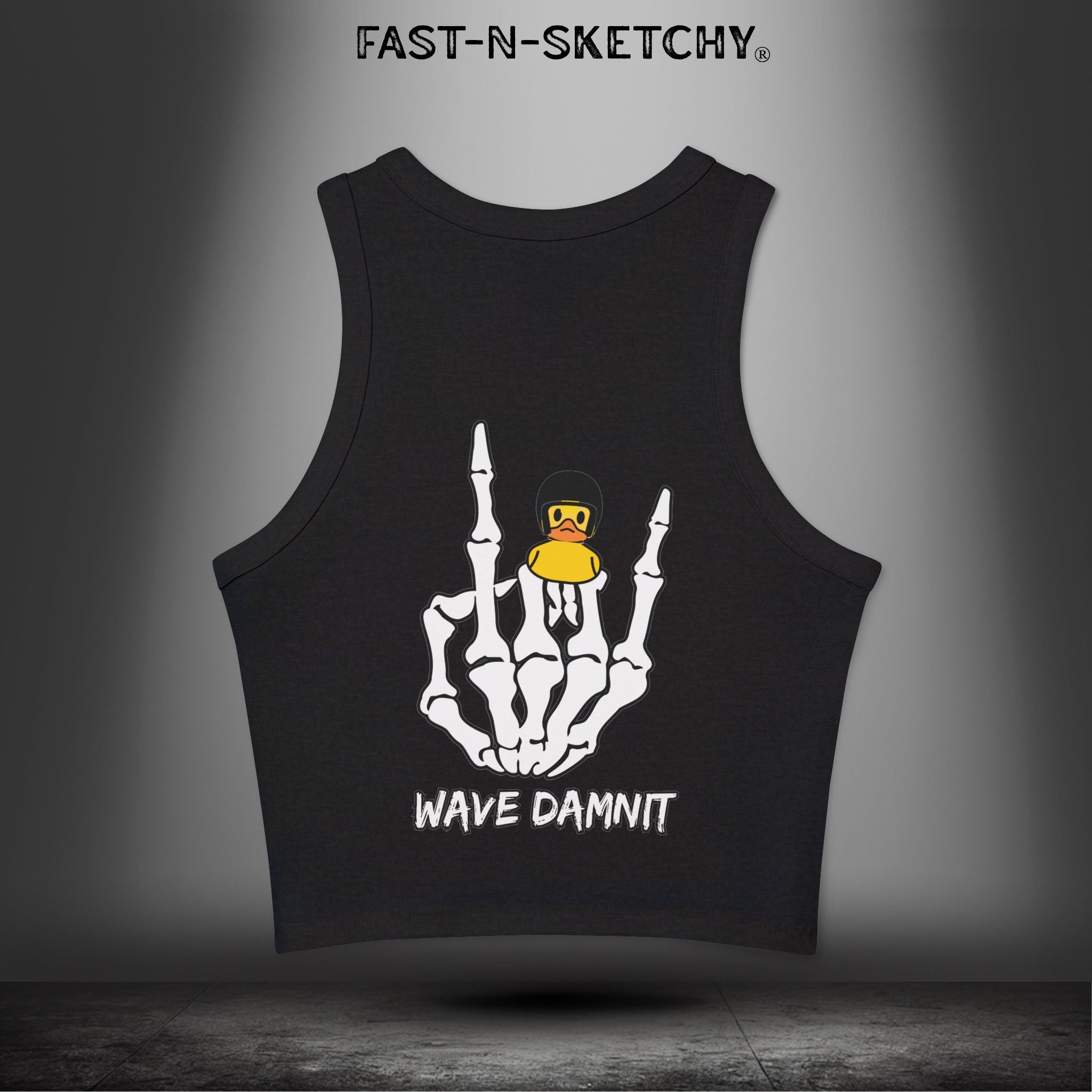 JEEP EDITION: WAVE DAMNIT created by Holly - Micro Rib Racer Tank Top