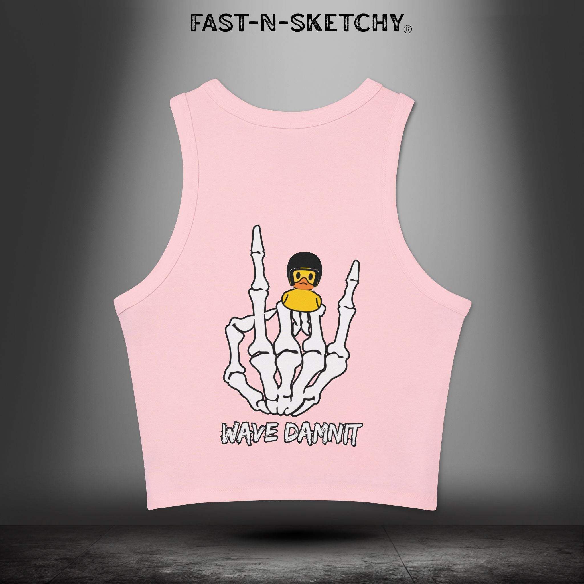 JEEP EDITION: WAVE DAMNIT created by Holly - Micro Rib Racer Tank Top