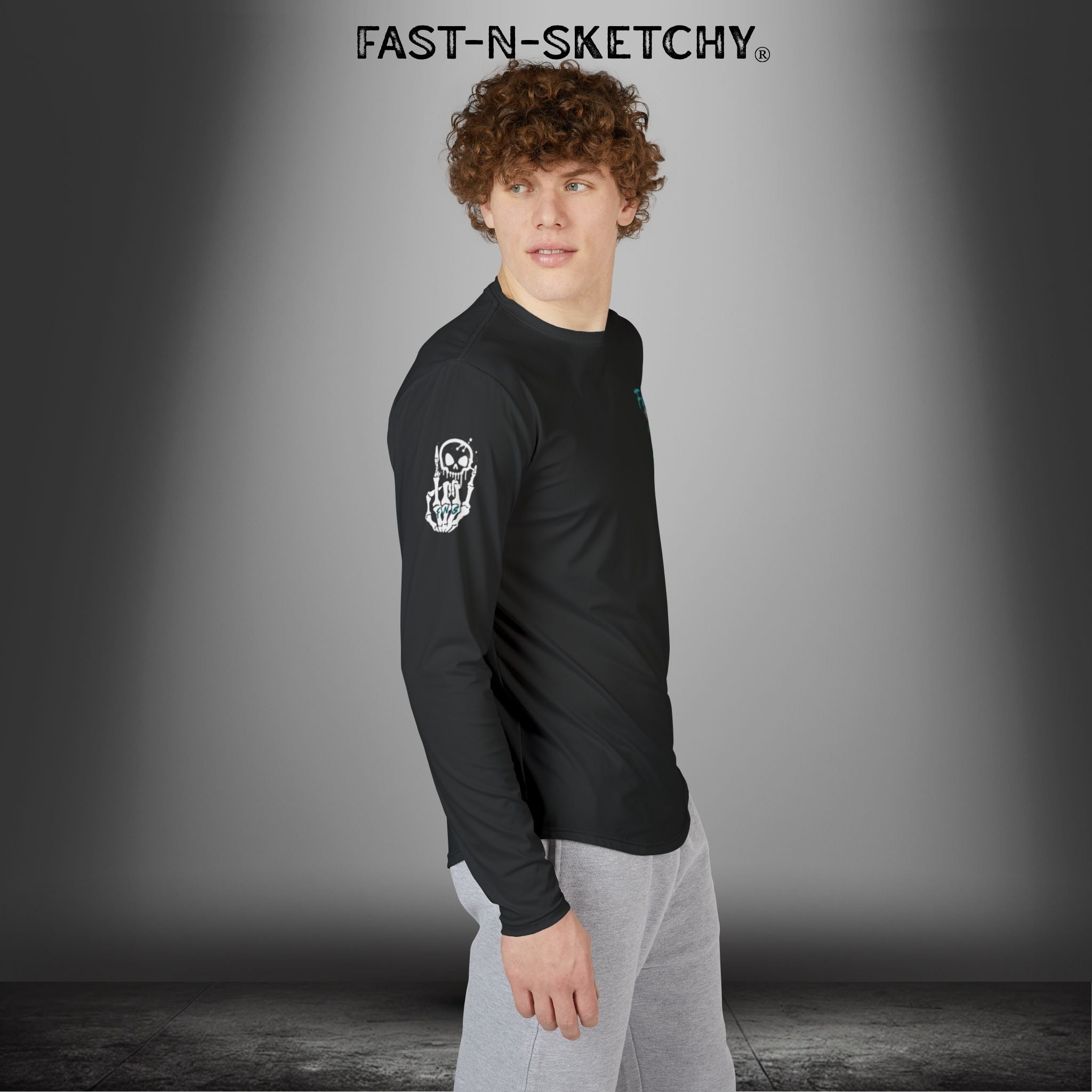Fast-N-Salty UV Protection Long Sleeve Shirt - (Black) Perfect for Outdoor Adventures and Fishing