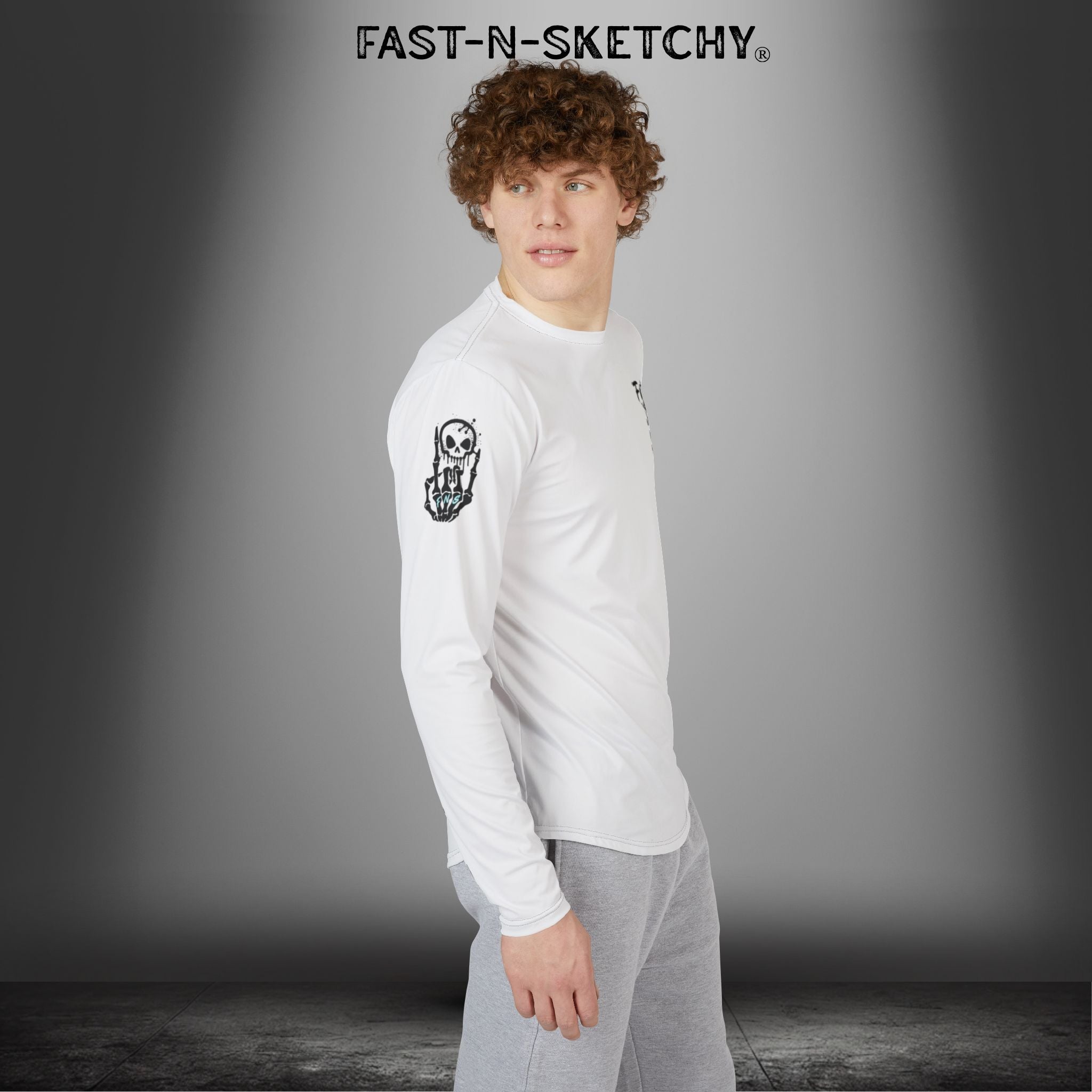 Fast-N-Salty UV Protection Long Sleeve Shirt - (White) Perfect for Outdoor Adventures and Fishing